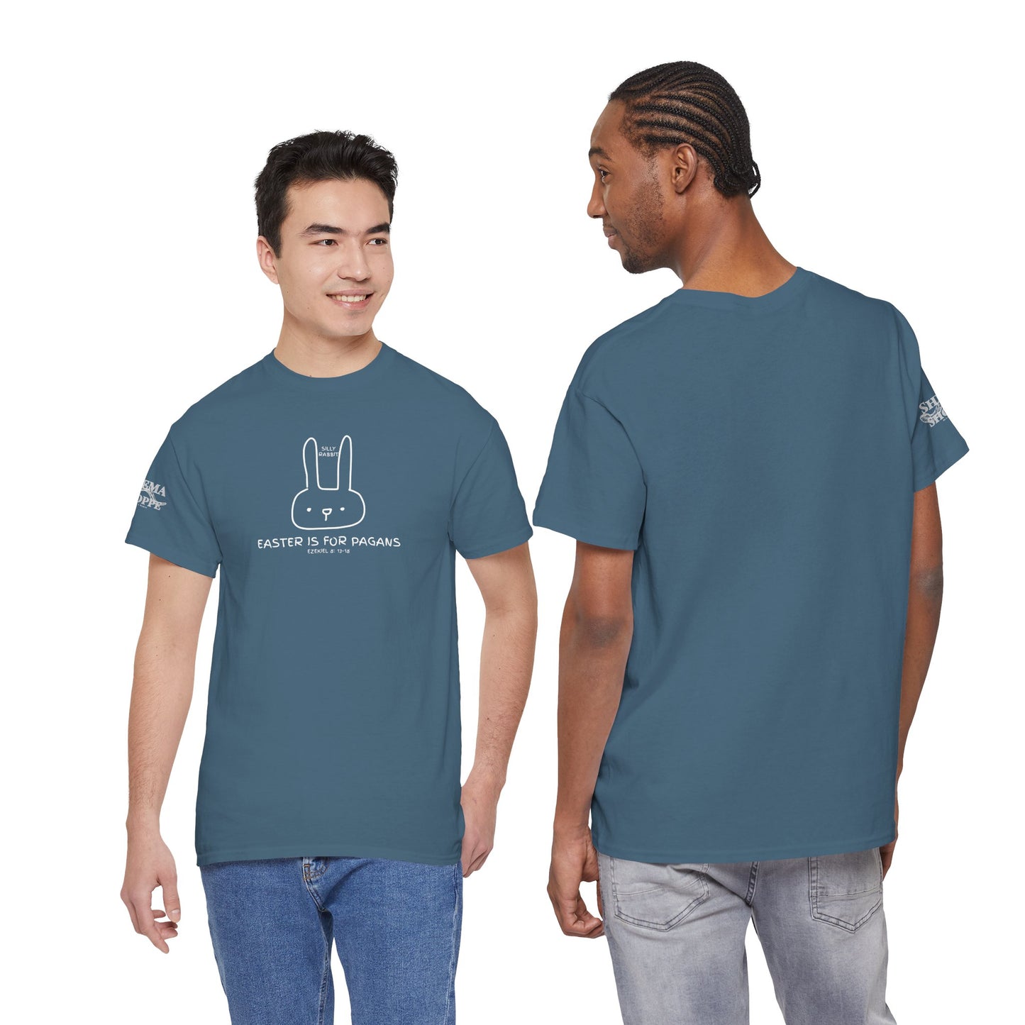 Silly Rabbit, Easter Is for Pagans Cotton T-Shirt — Ezekiel 8 Biblical Truth Tee