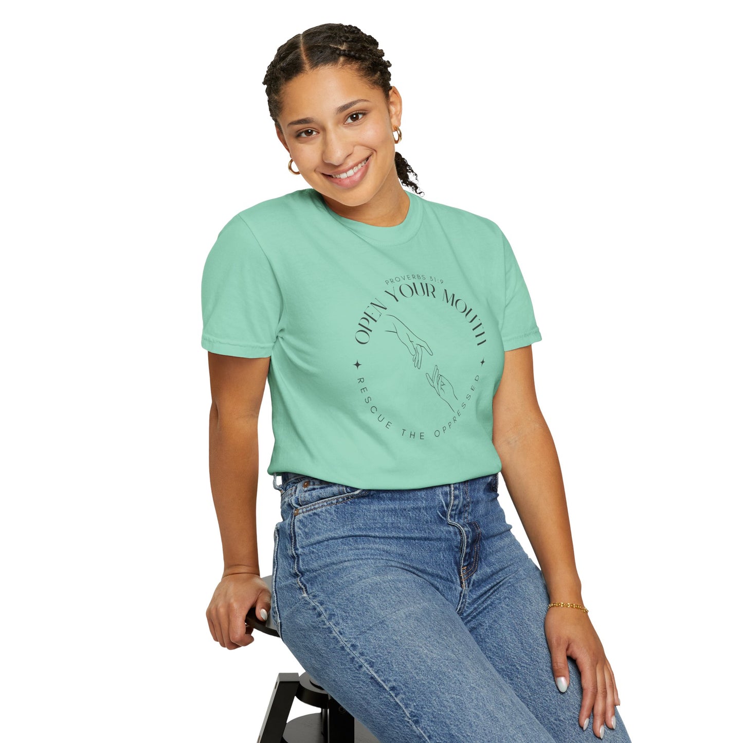 Proverbs 31:9 Unisex T-shirt - Speak Up Against Human Trafficking - 100% Cotton