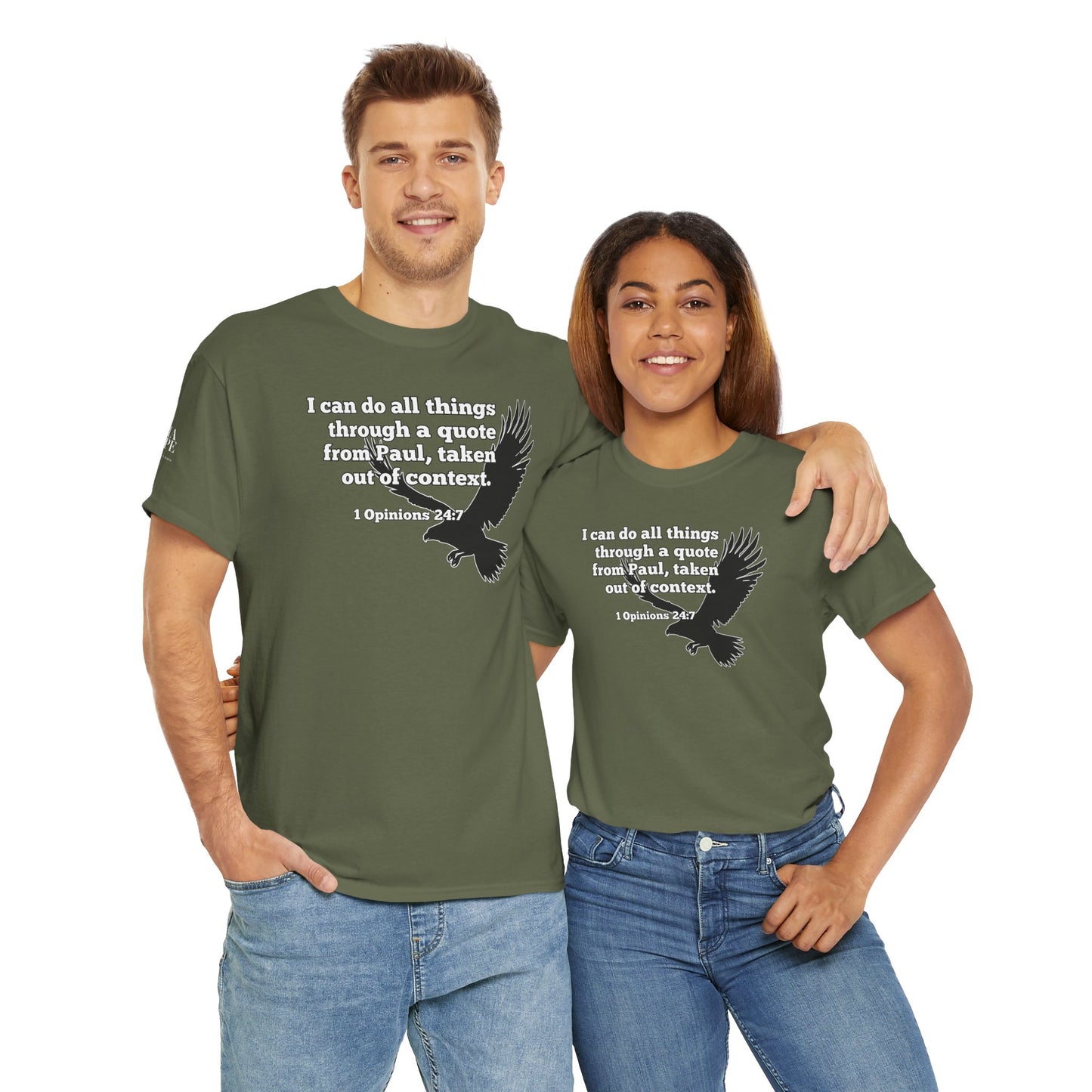 Misquoting Paul Motivational Eagle Tee for Everyday Inspiration, Unisex Tee, Quote T-Shirt, Gifts for Friends, Inspirational Apparel