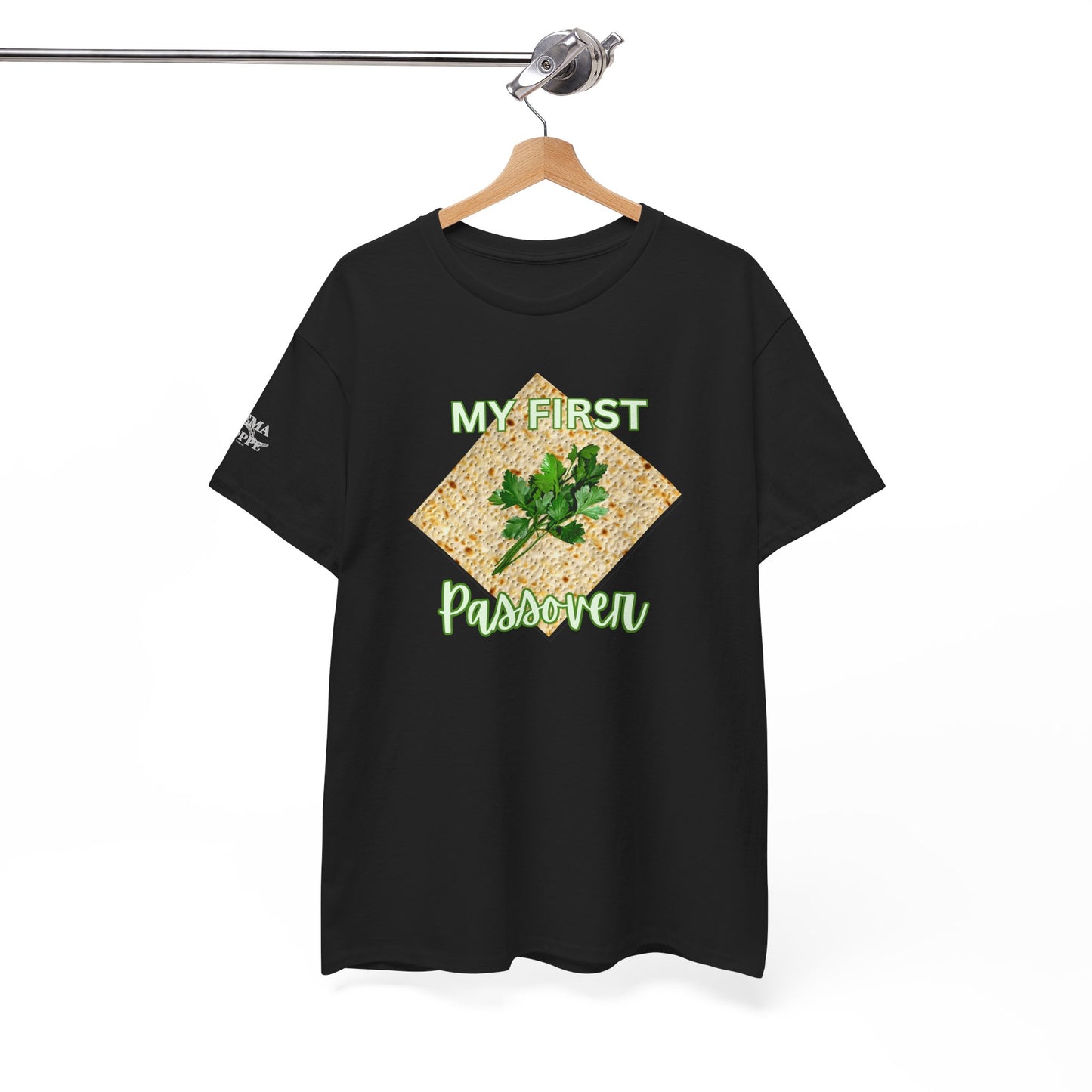 Adults My First Passover T‑Shirt — Seder Matzo & Parsley Pesach Tee