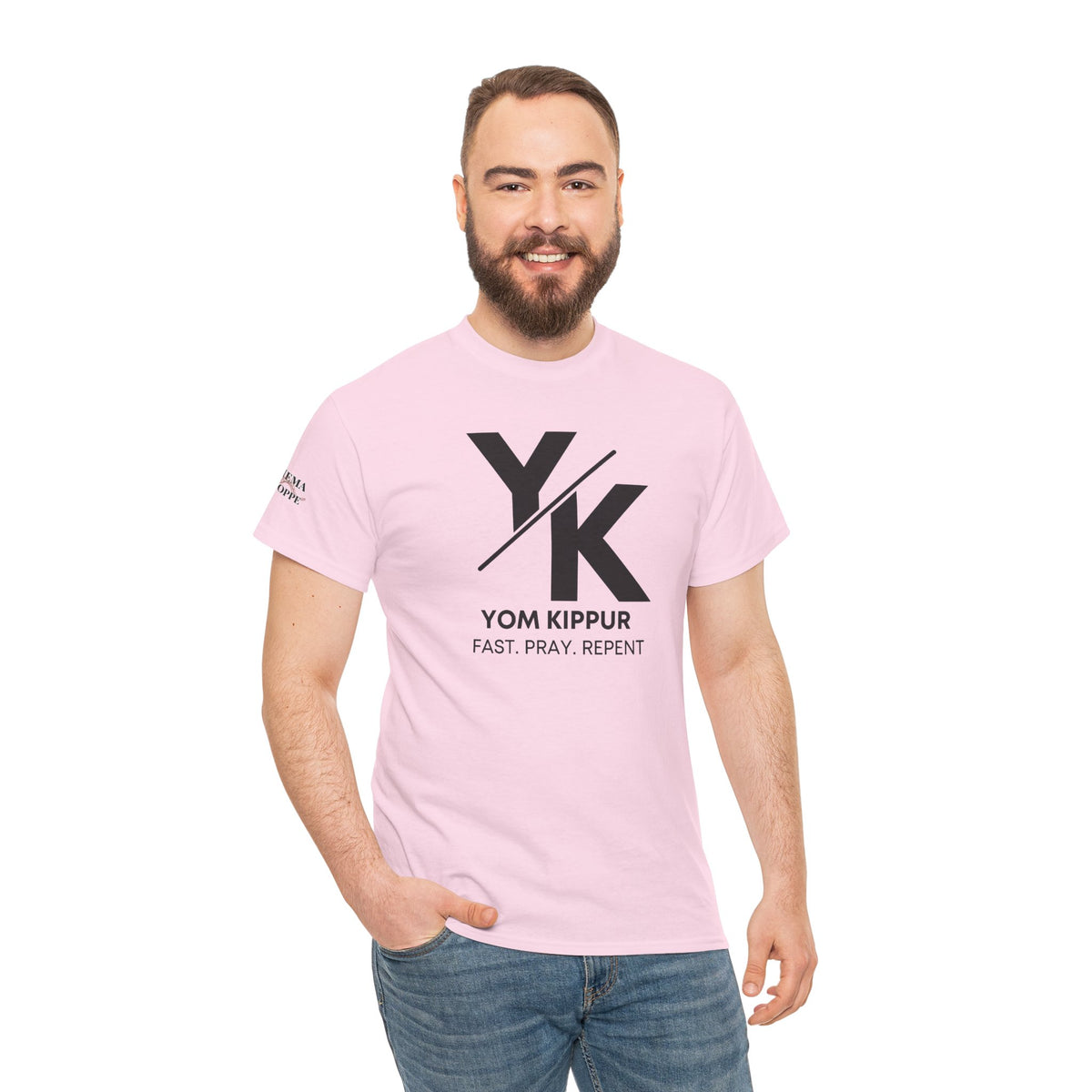 Yom Kippur Tee - "YK" Logo with "Fast. Pray. Repent." Set-Apart Biblical Day of Atonement T-Shirt