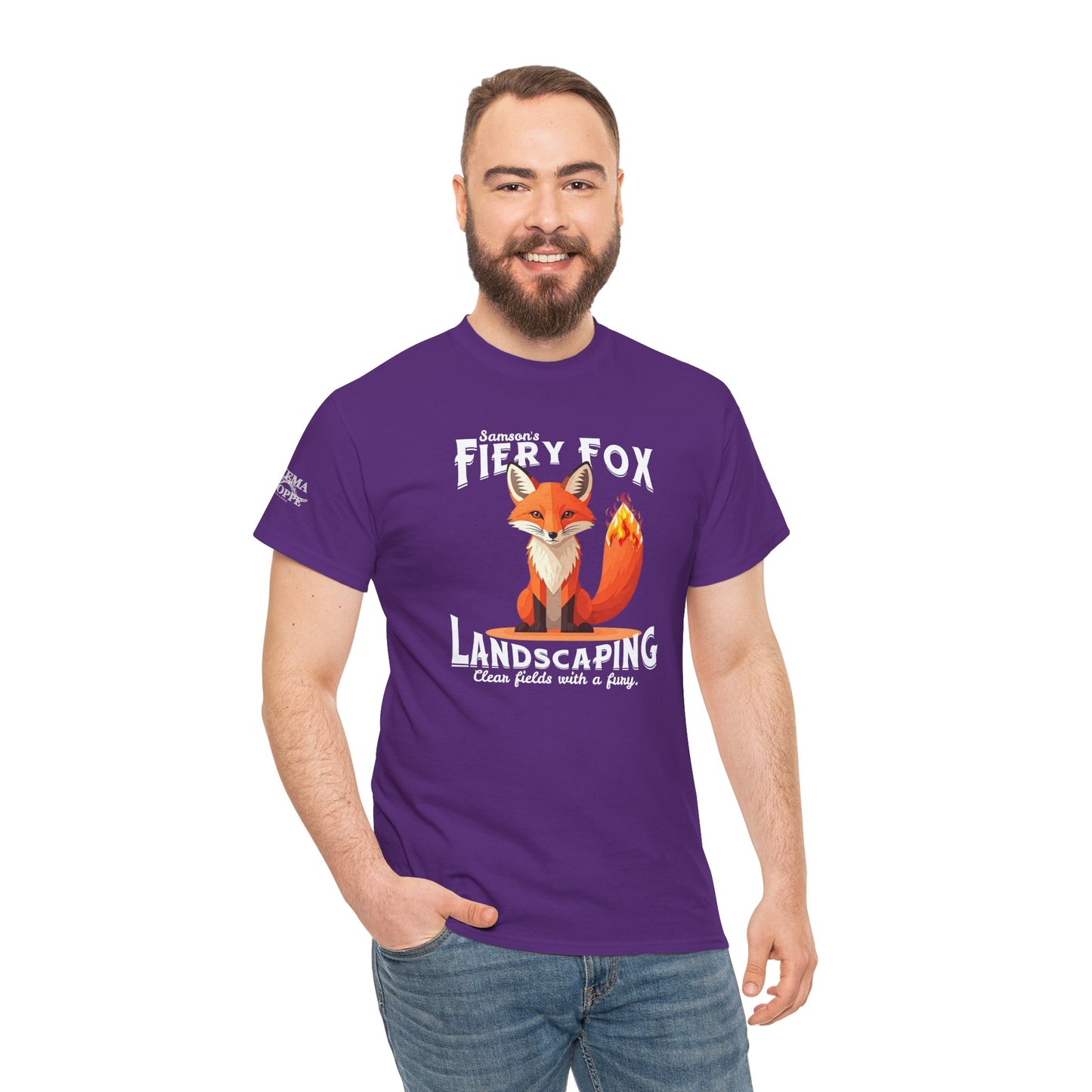 Fiery Fox Landscaping Unisex Heavy Cotton Tee - dark shades