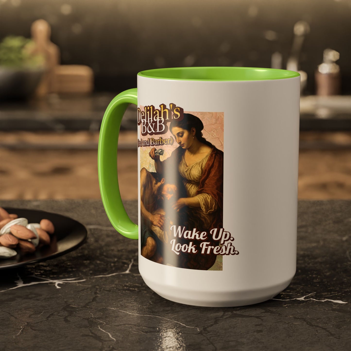 Funny Vintage Sampson Delilah's B&B Coffee Mug