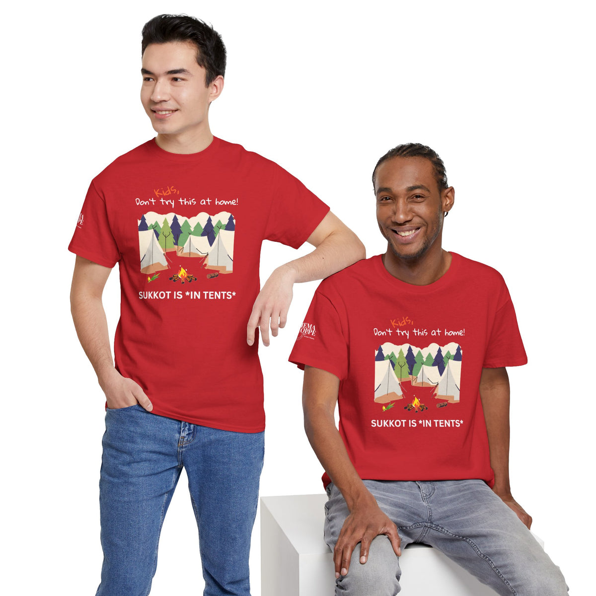 Kids, Don't Try This At Home Sukkot Shirt (dark colors)
