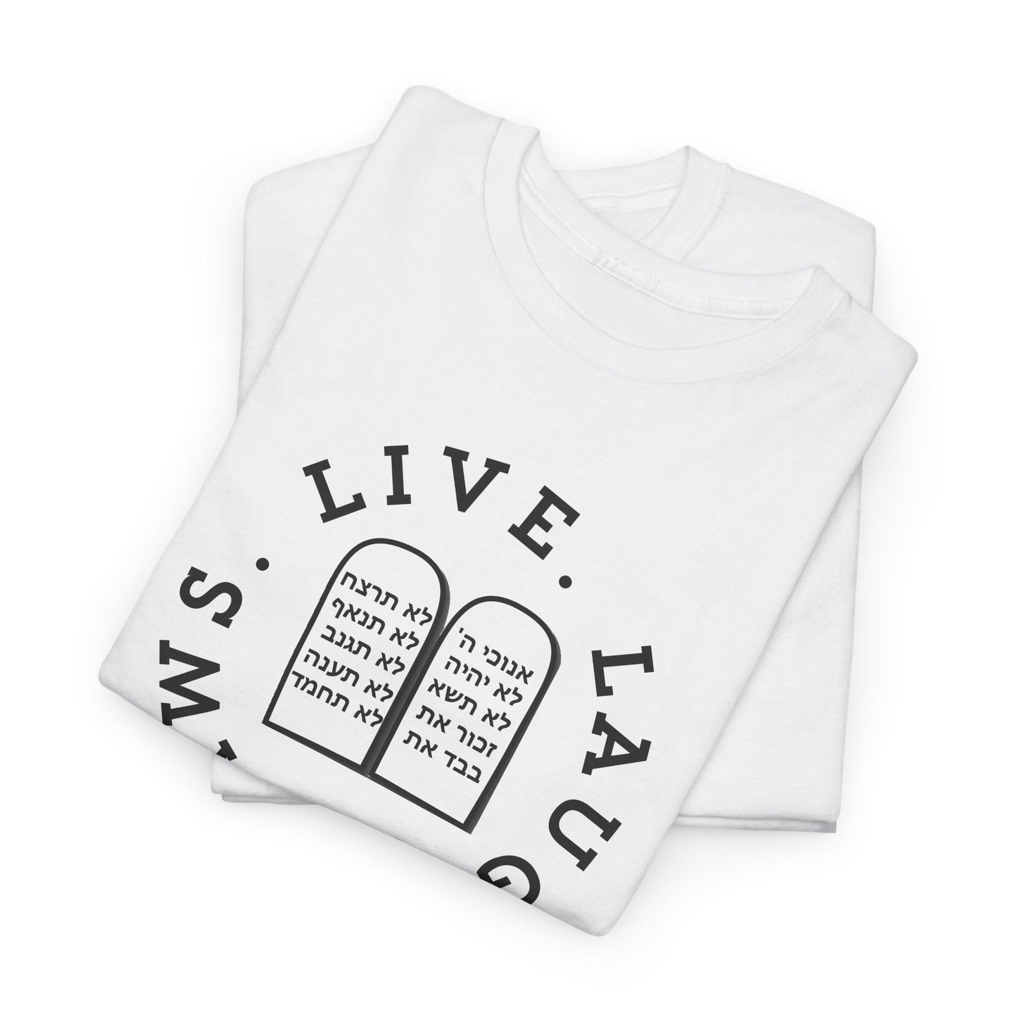Live Laugh Laws T‑Shirt — Legal Humor Tee with Open Book Graphic