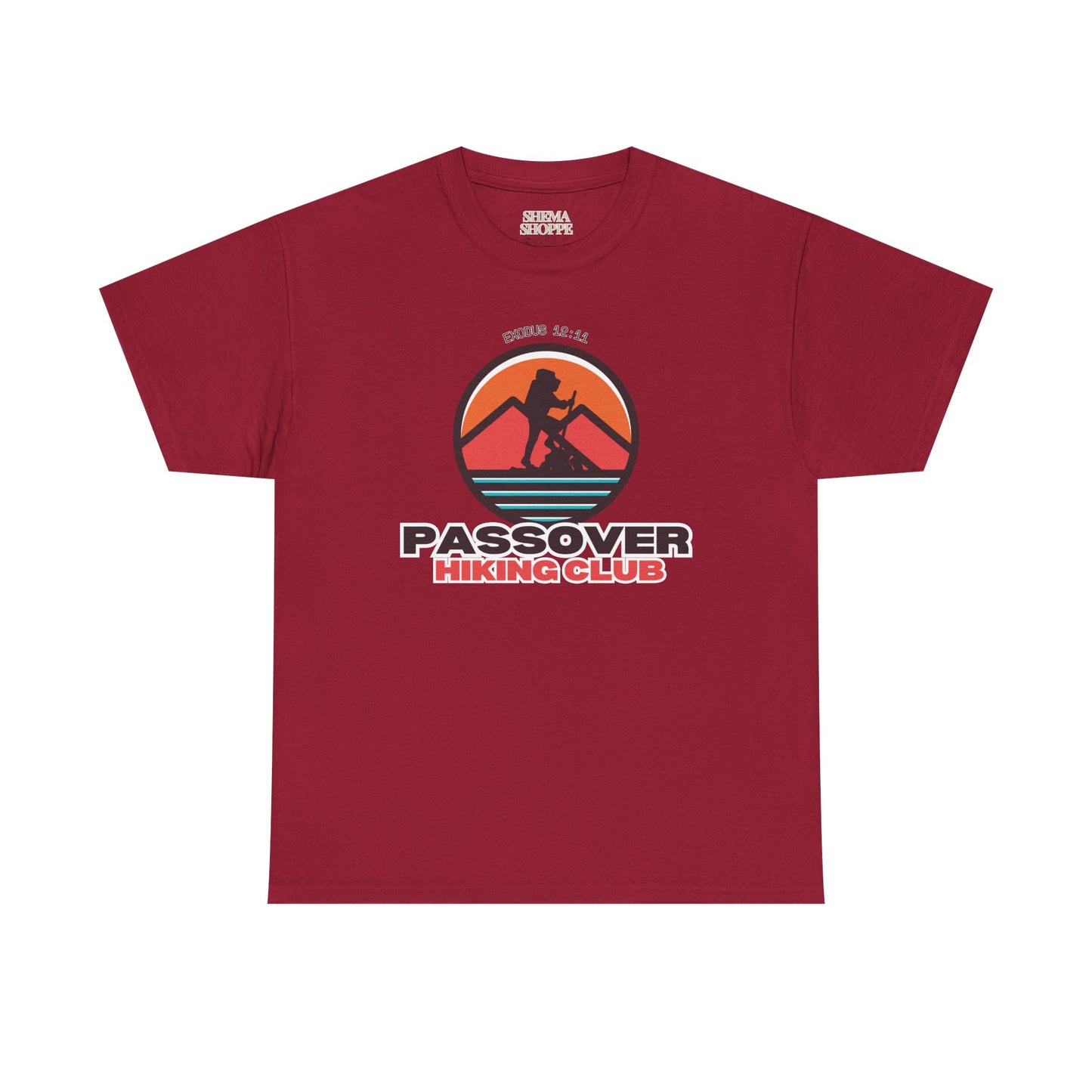 Passover Hiking Club Unisex Tee - Exodus 12:11 T-Shirt Cotton