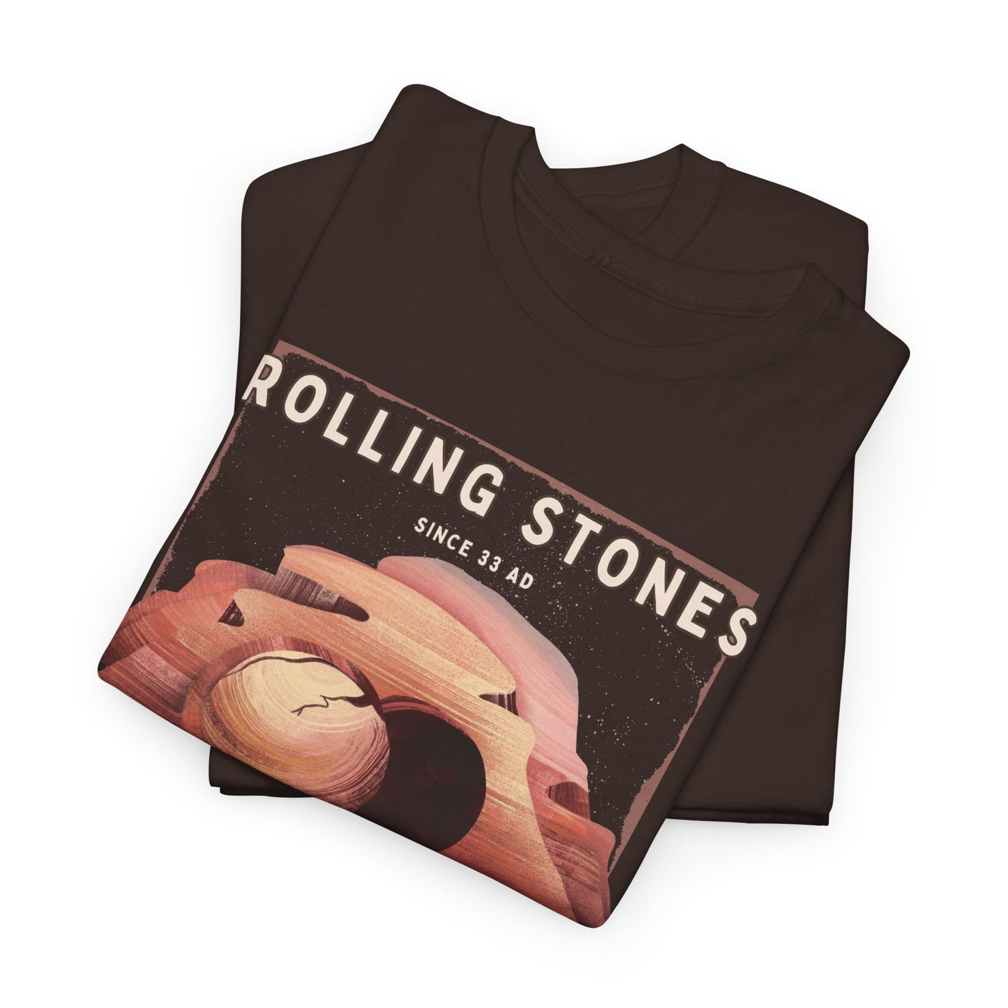Rolling Stones Since 33 AD Biblical Graphic Tee — "Hebrew Hahas" Vintage Faith Shirt