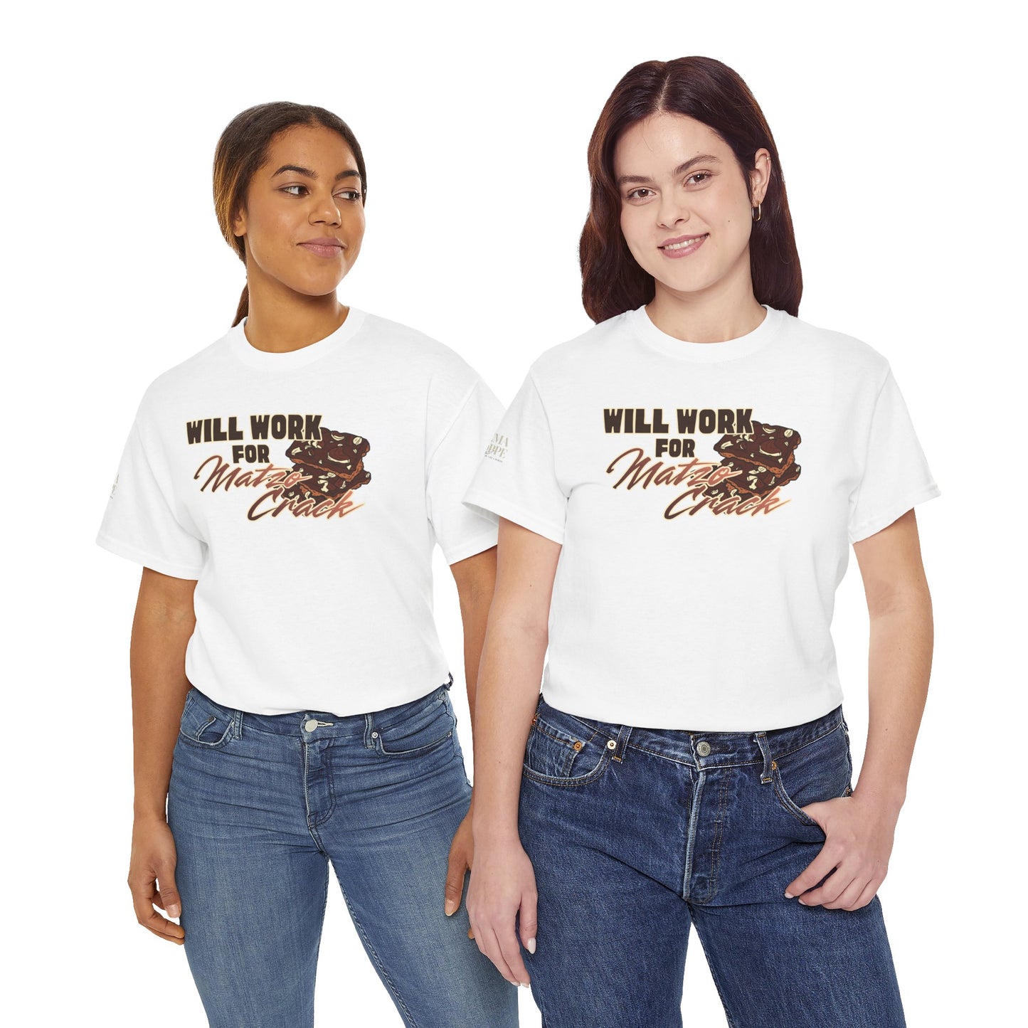 Will Work for Matzo Crack Funny Passover Unleavened Bread T‑Shirt