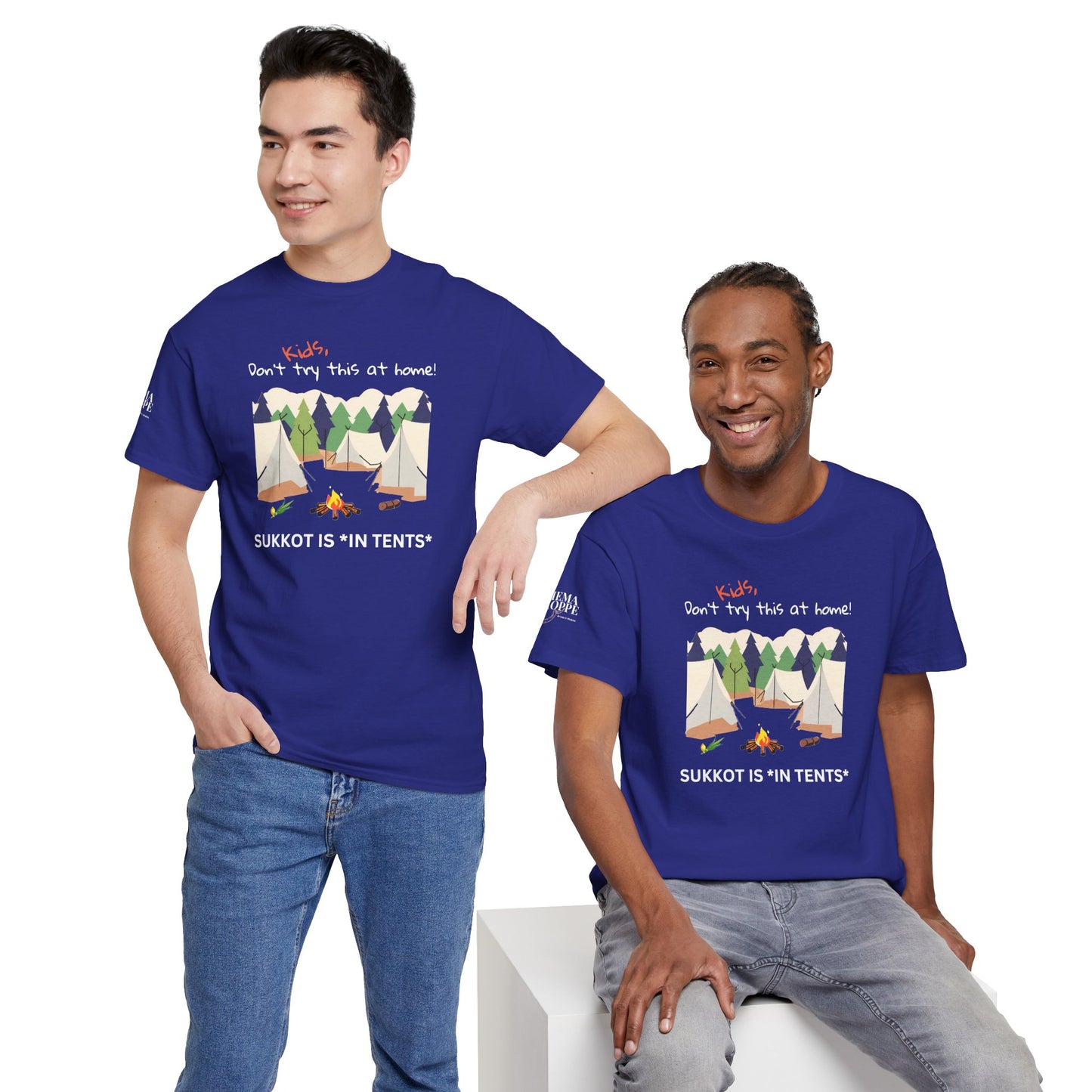 Kids, Don't Try This At Home Sukkot Shirt (dark colors)