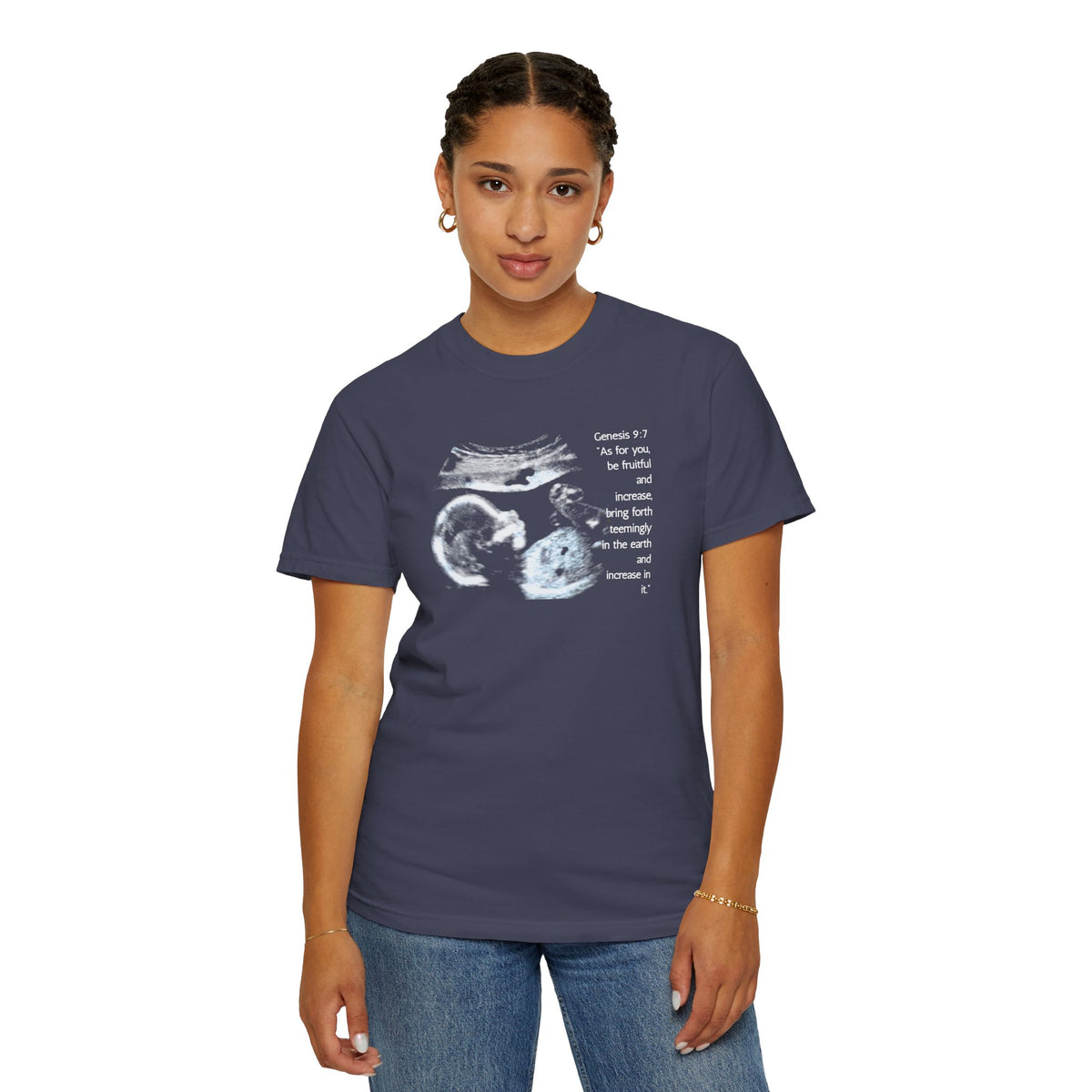 Pregnancy Support Tee - Ultrasound Bible Verse