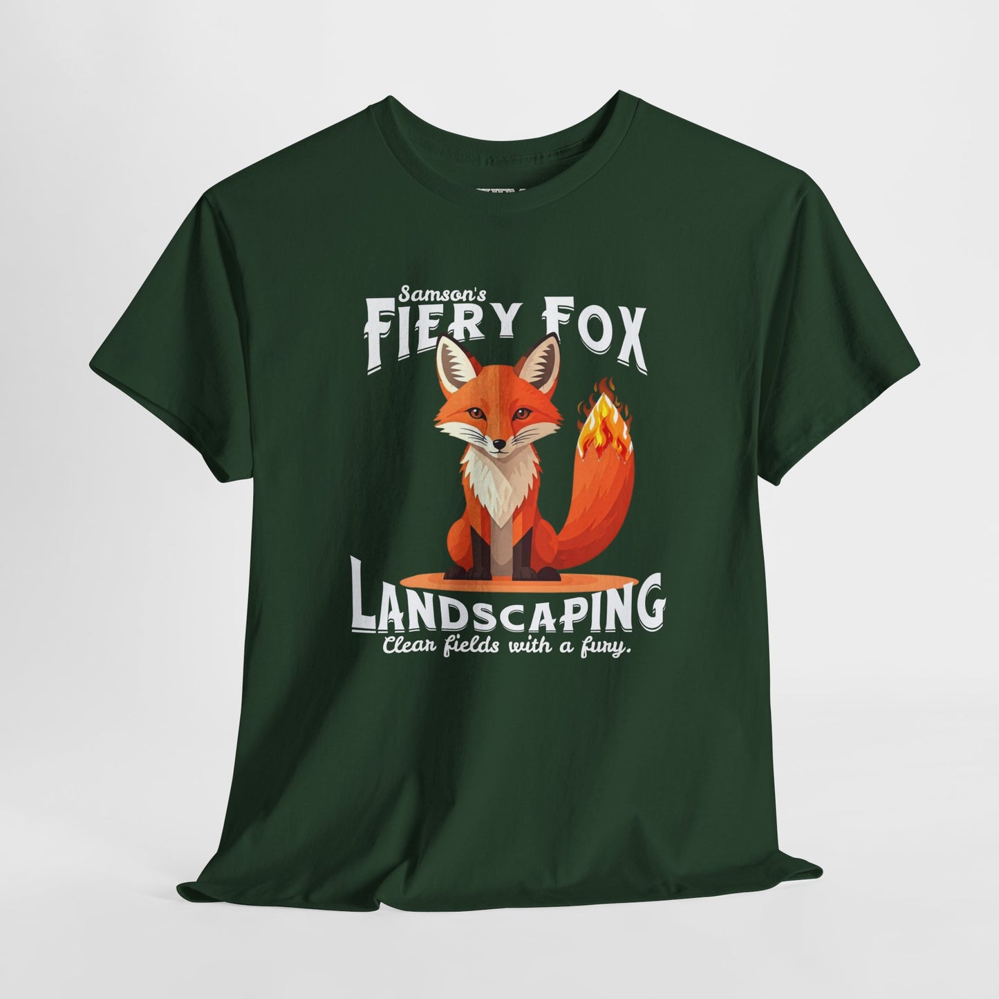 Fiery Fox Landscaping Unisex Heavy Cotton Tee - dark shades