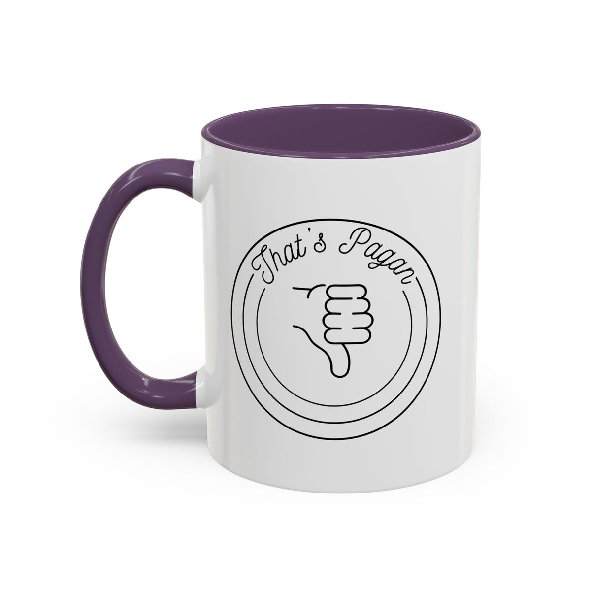 That's Pagan Thumbs Down Accent Coffee Mug