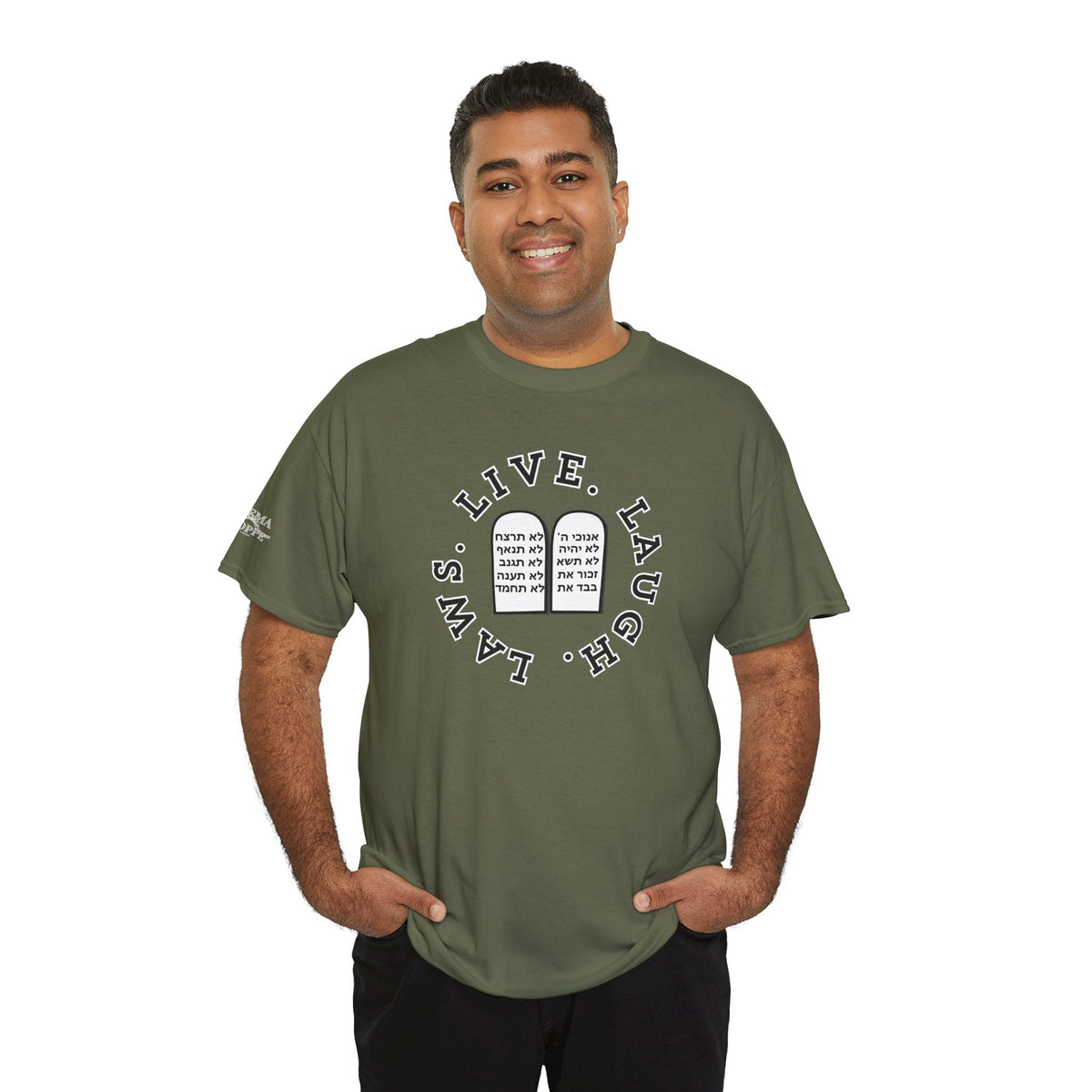 Live Laugh Laws T‑Shirt — Legal Humor Tee with Open Book Graphic