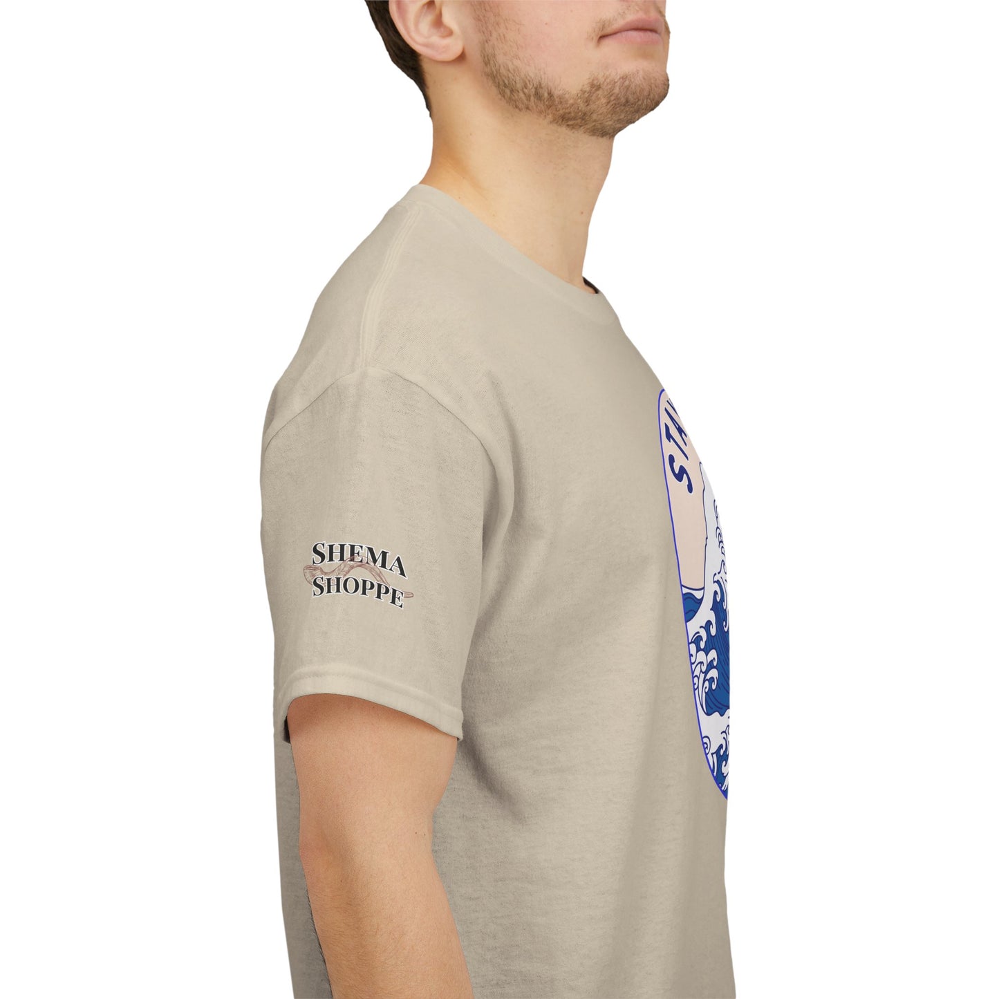 Stay Salty Surf T-Shirt — Coastal Wave Graphic with Matthew 5:13 (Hokusai-Inspired)