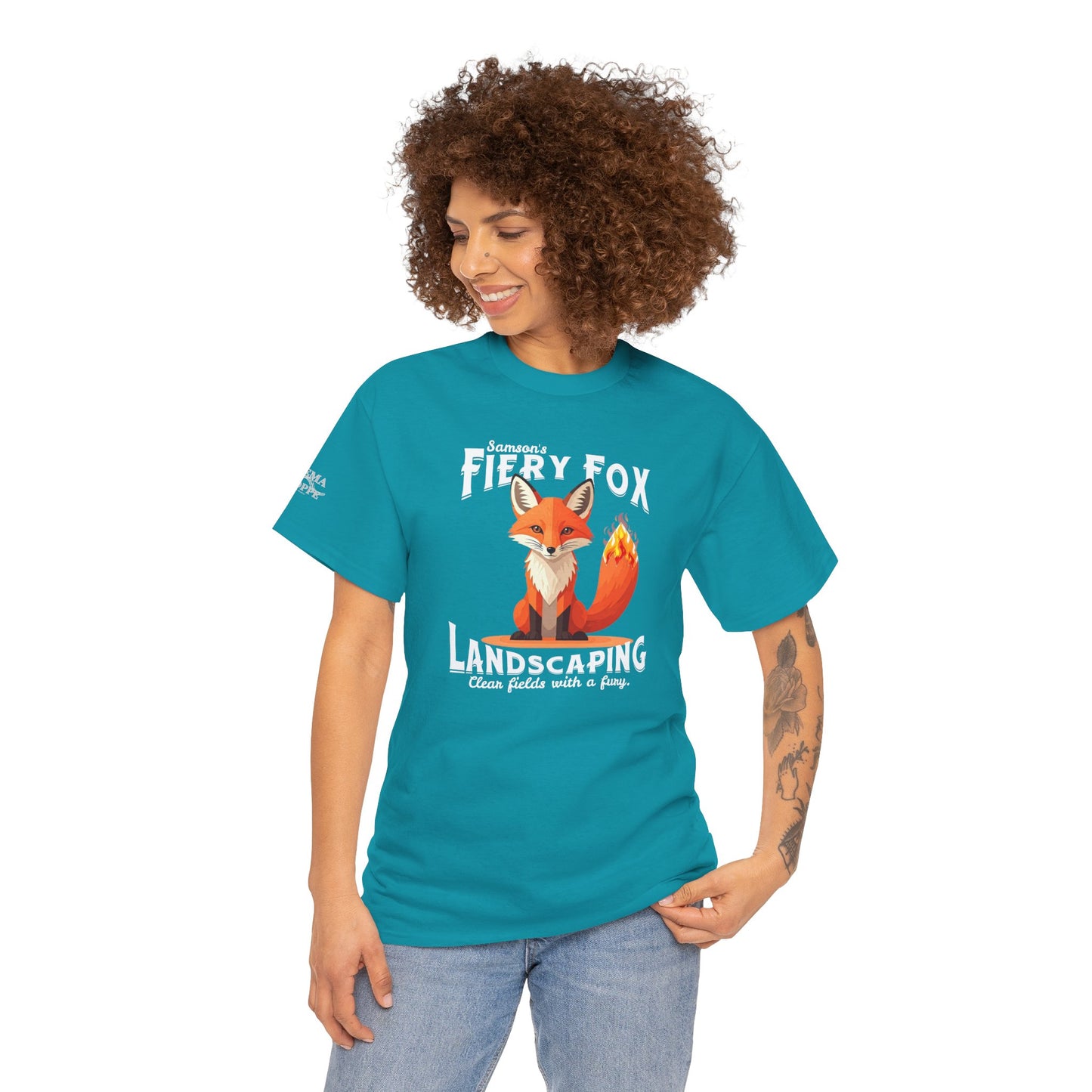 Fiery Fox Landscaping Unisex Heavy Cotton Tee - dark shades
