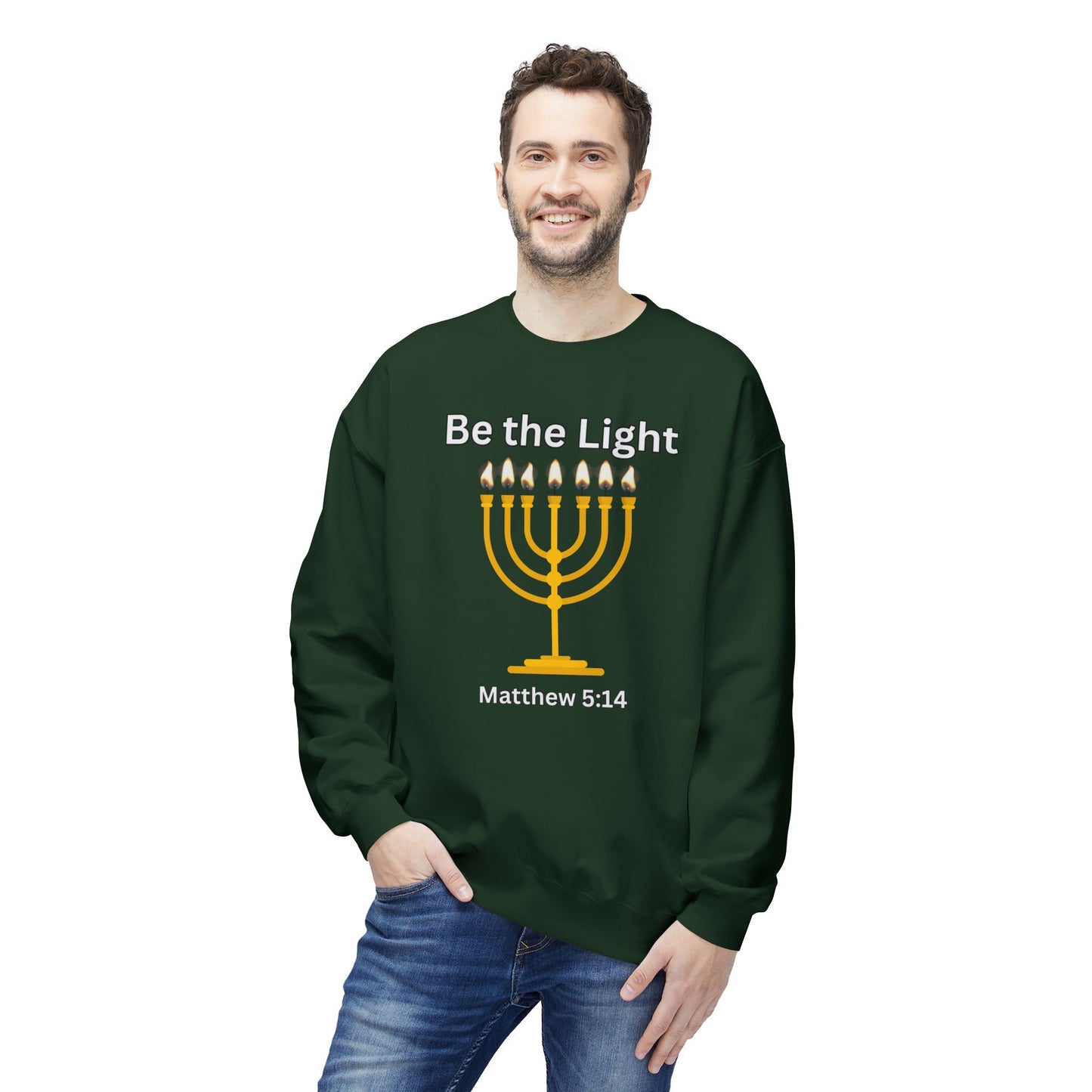 Be The Light Unisex Midweight Softstyle Fleece Crewneck Sweatshirt