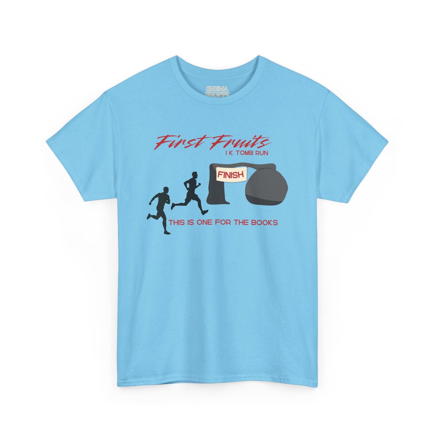 First Fruits 1k Tomb Run Unisex Tee - Funny Biblical Design