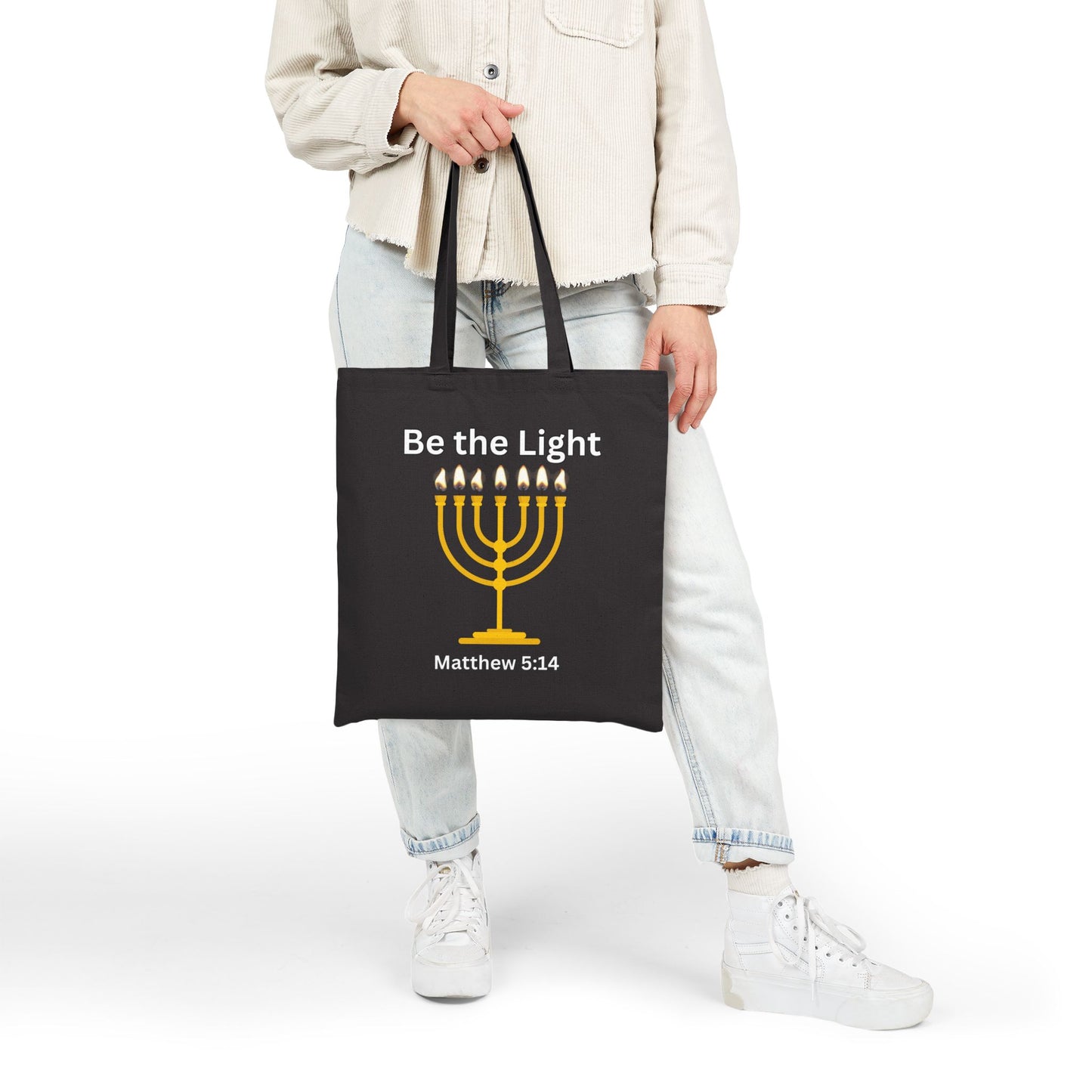 Be the Light- Cotton Canvas Tote Bag