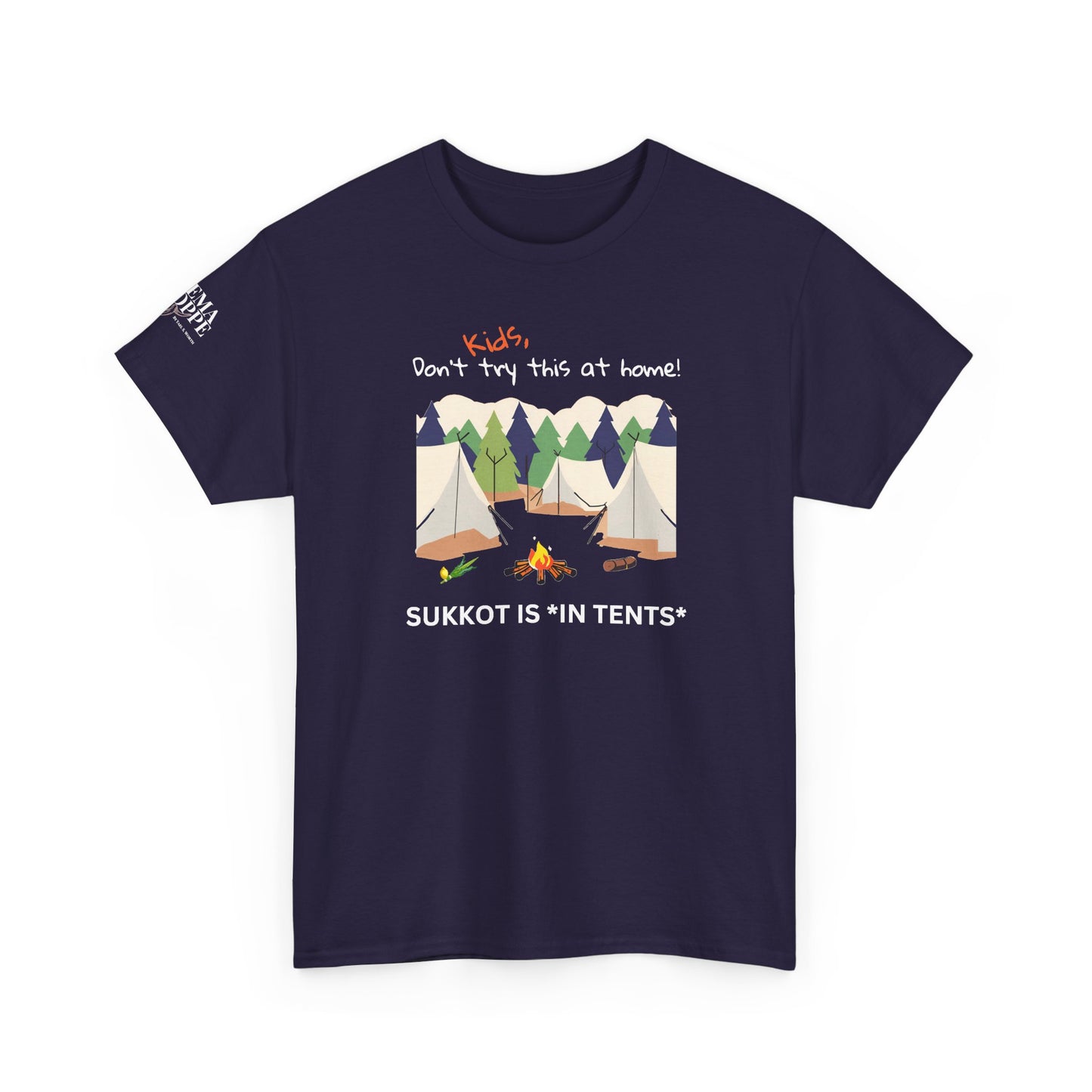 Kids, Don't Try This At Home Sukkot Shirt (dark colors)
