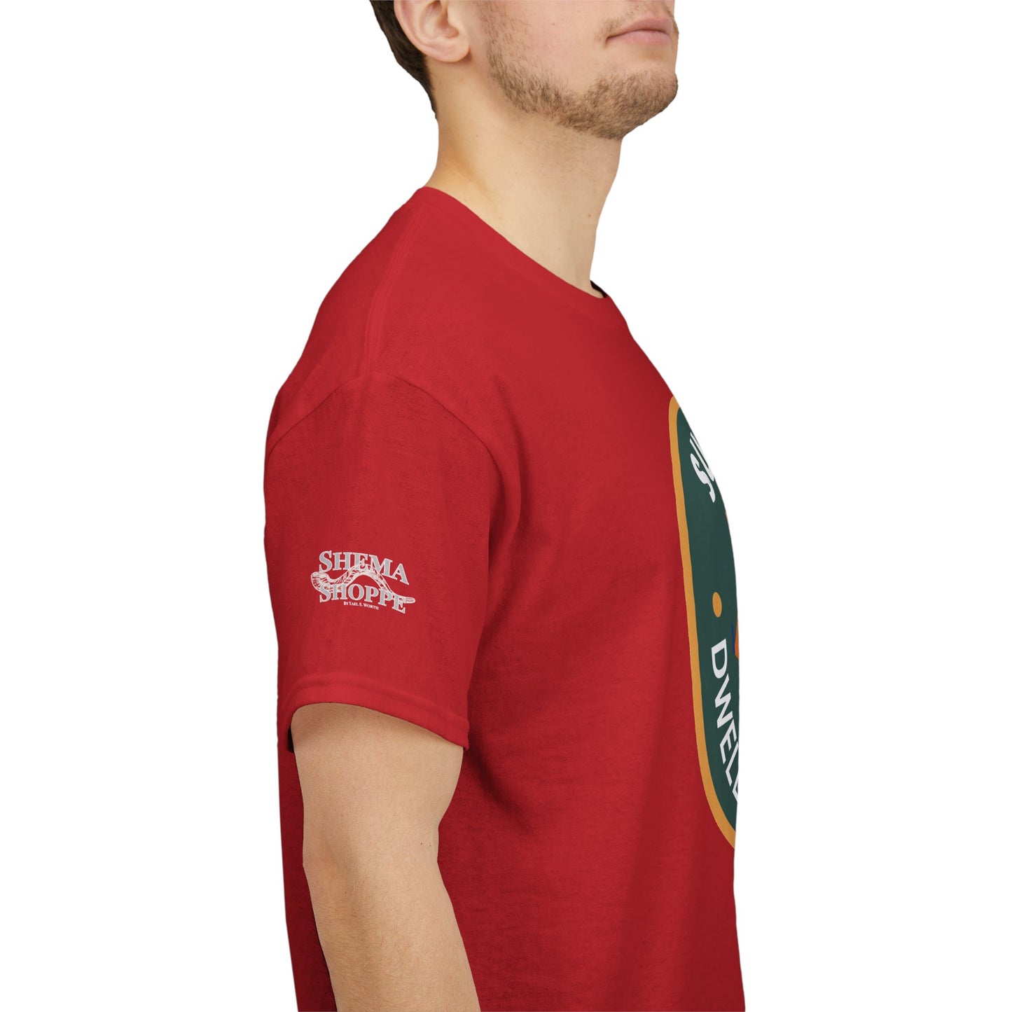 Sukkot Camping Tee — “Dwell With Yeshua” Biblical Feast T‑Shirt