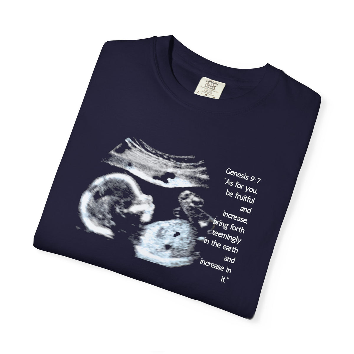 Pregnancy Support Tee - Ultrasound Bible Verse