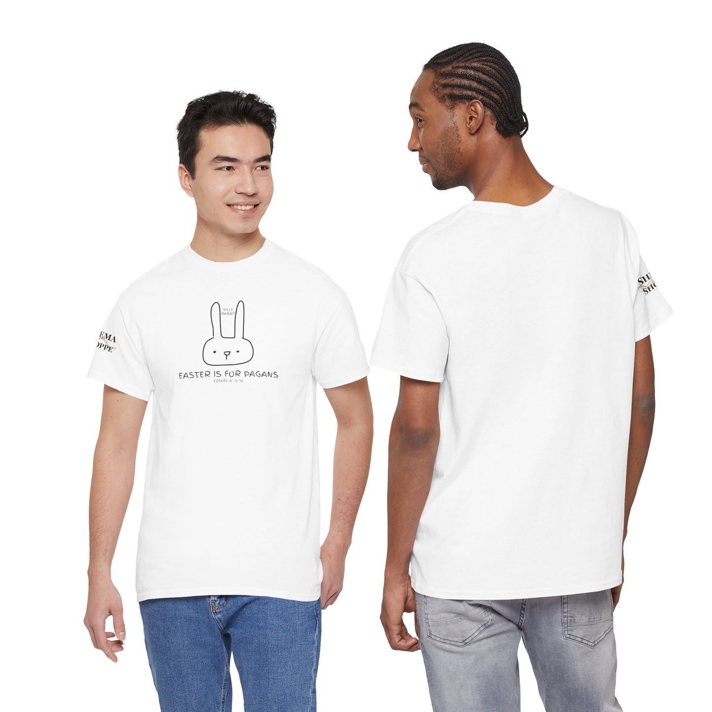 Silly Rabbit, Easter Is for Pagans Cotton T-Shirt — Ezekiel 8 Biblical Truth Tee