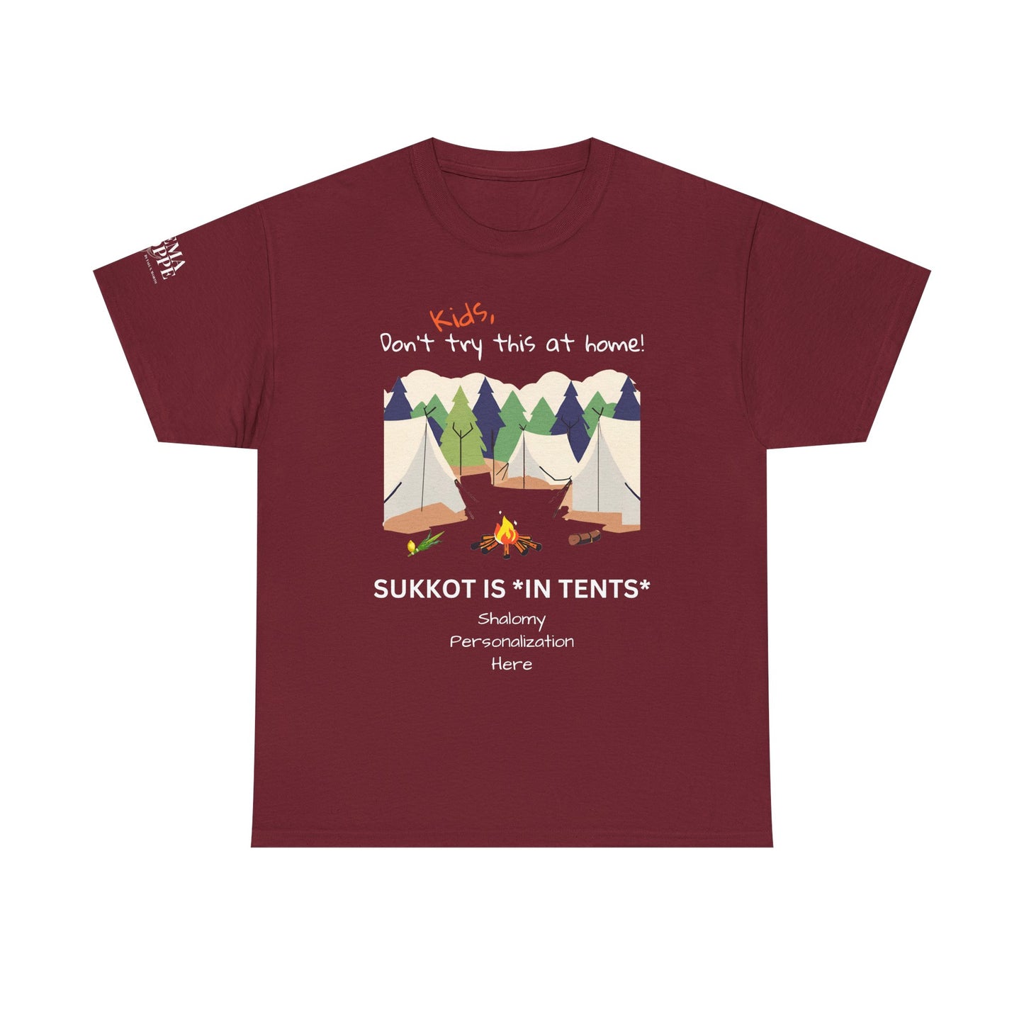 Personalized Kids, Don't Try This At Home Sukkot Shirt, dark colors