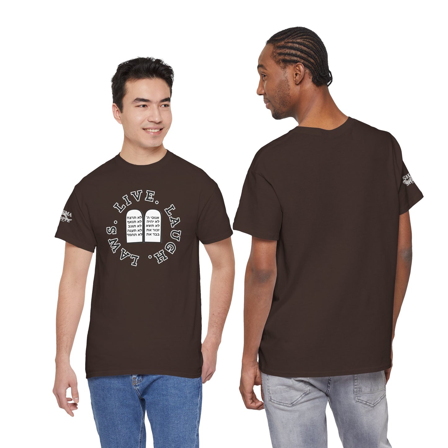 Live Laugh Laws T‑Shirt — Legal Humor Tee with Open Book Graphic