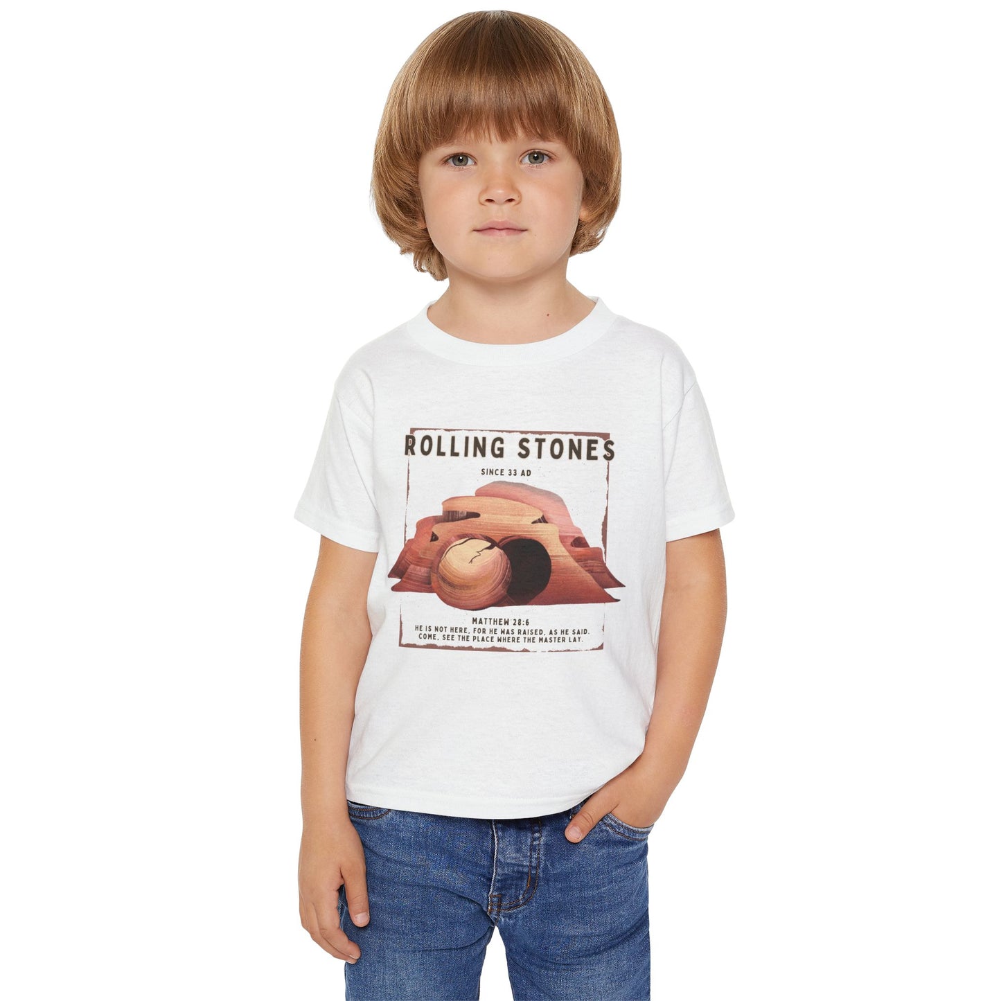 Toddler T-Shirt — Rolling Stones Since 33 AD Desert Biblical Graphic Tee