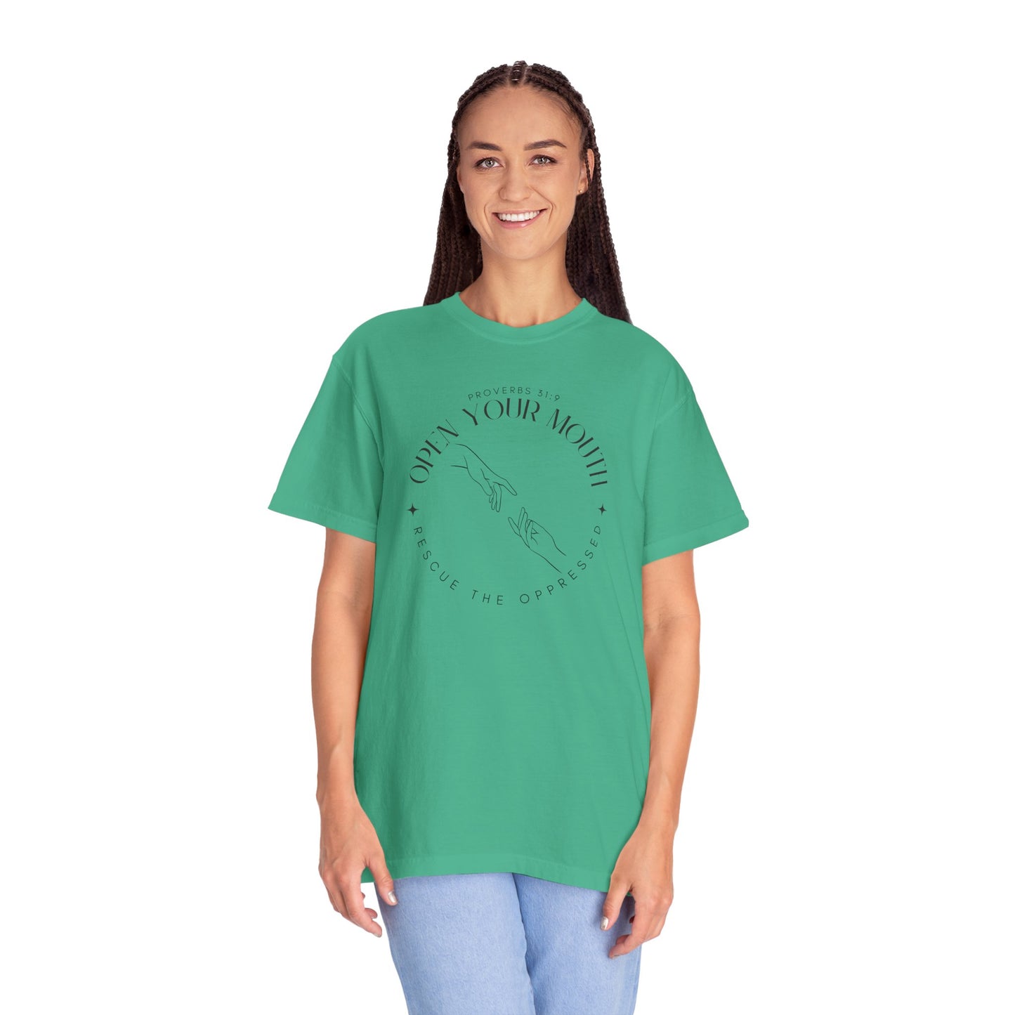 Proverbs 31:9 Unisex T-shirt - Speak Up Against Human Trafficking - 100% Cotton