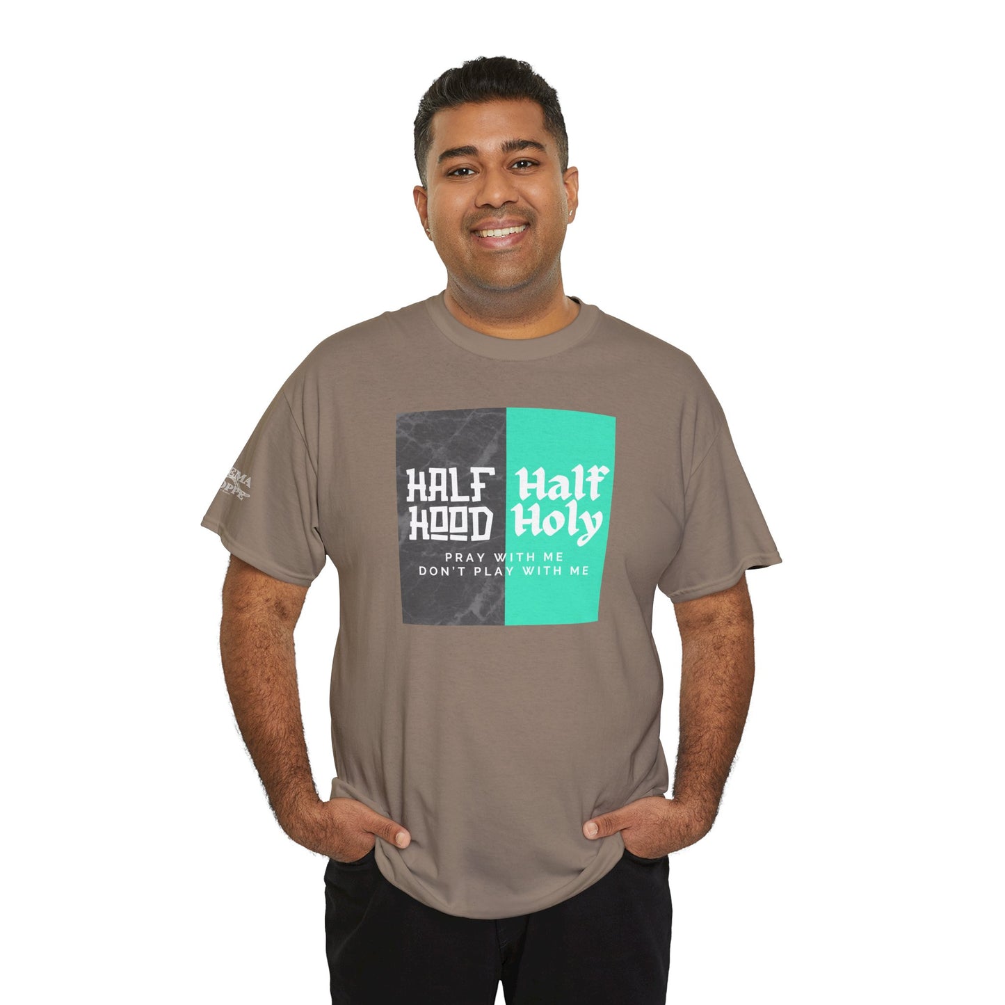 Half Hood/Half Holy Unisex Heavy Cotton Tee