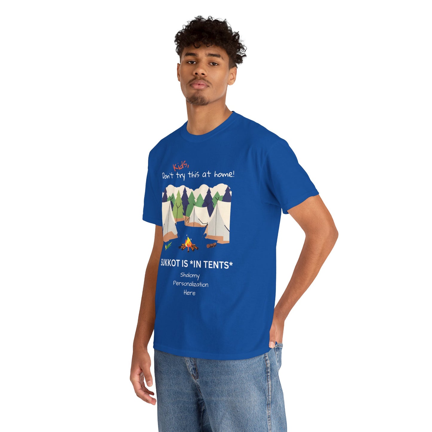Personalized Kids, Don't Try This At Home Sukkot Shirt, dark colors