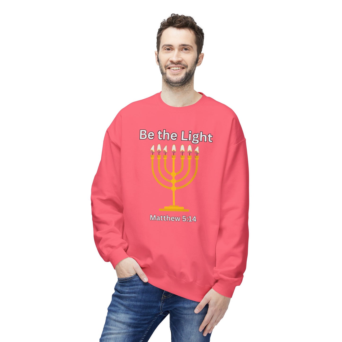 Be The Light Unisex Midweight Softstyle Fleece Crewneck Sweatshirt