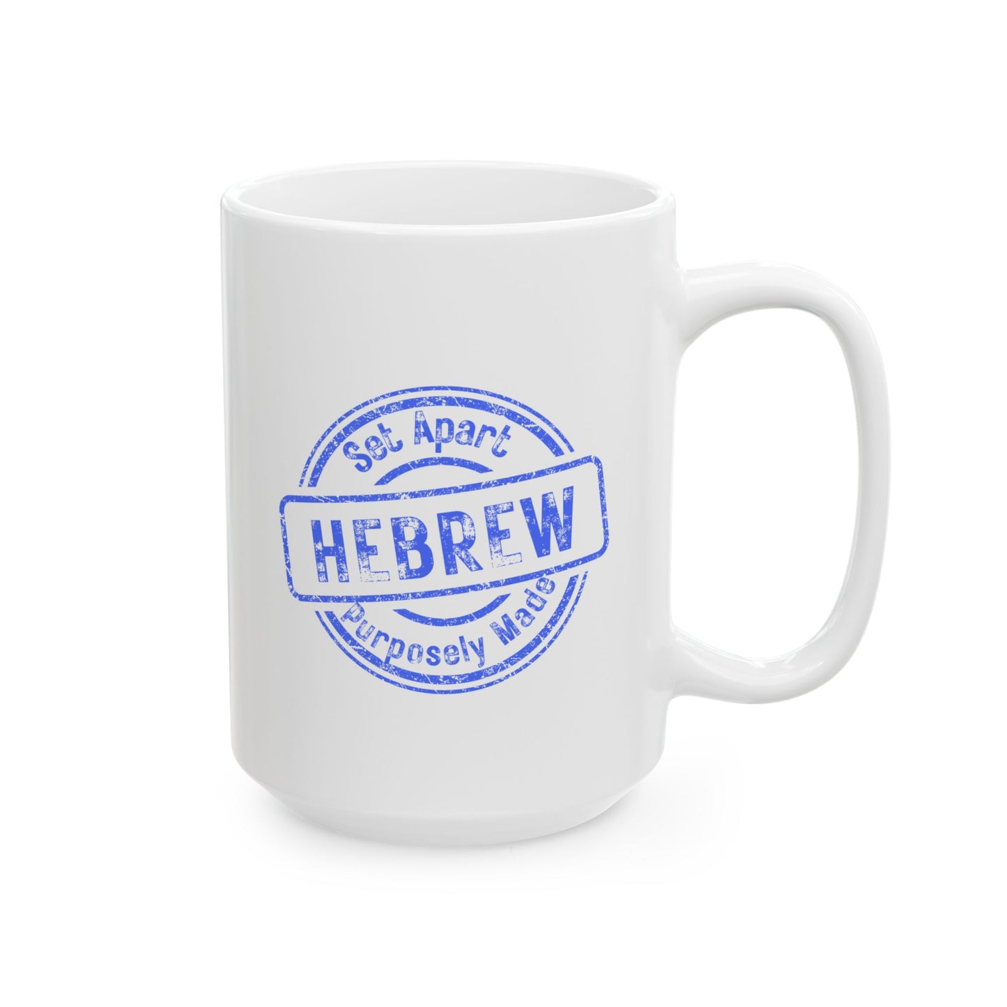 Hebrew Stamp Ceramic Mug, (11oz, 15oz)