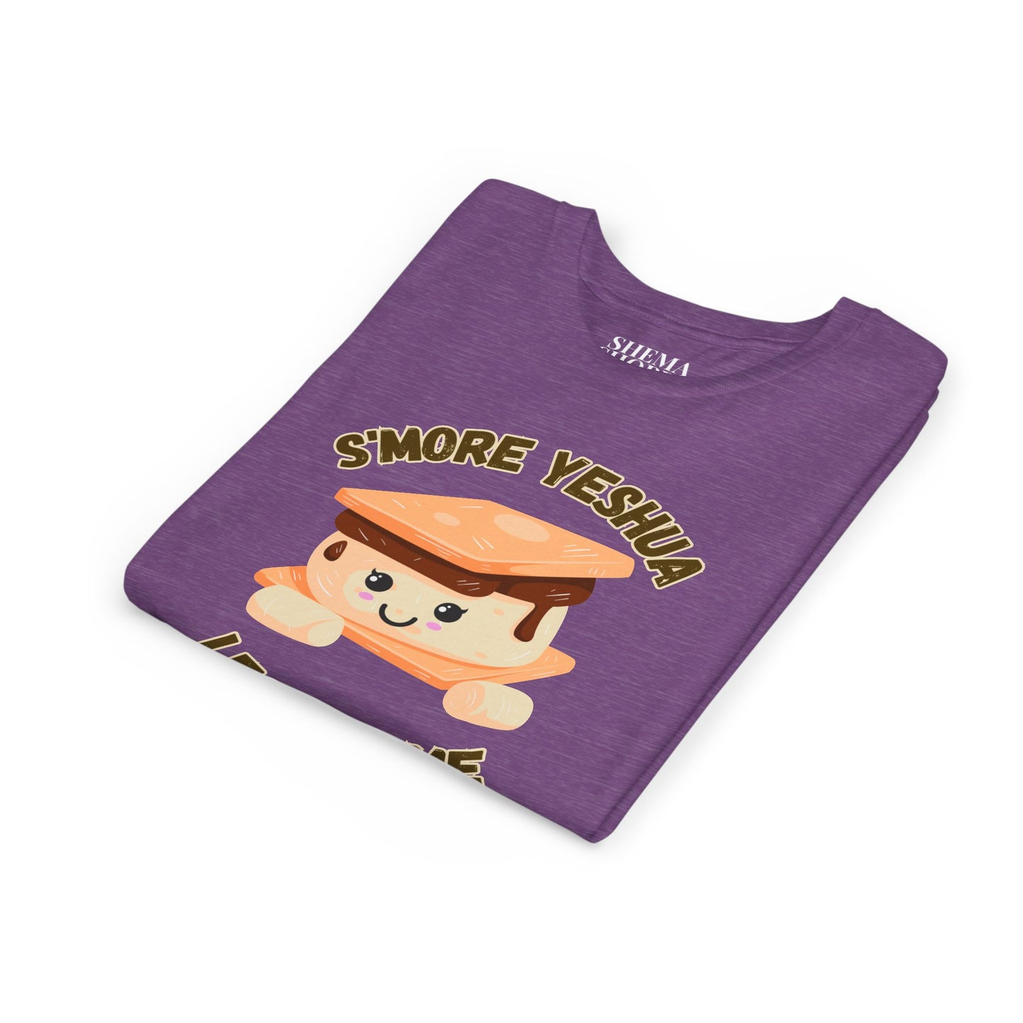 Youth T-Shirt - More Yeshua, Less of Me Shirt Cute S'mores for Sukkot