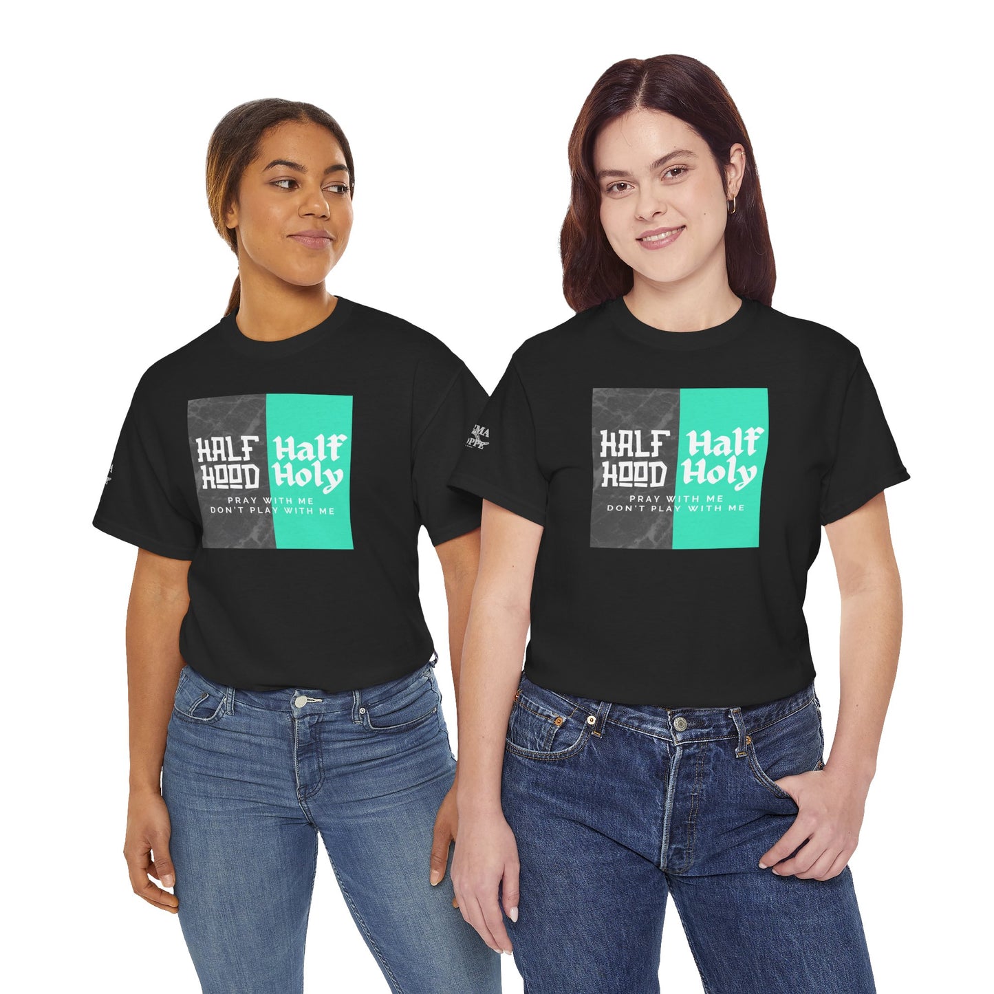 Half Hood/Half Holy Unisex Heavy Cotton Tee