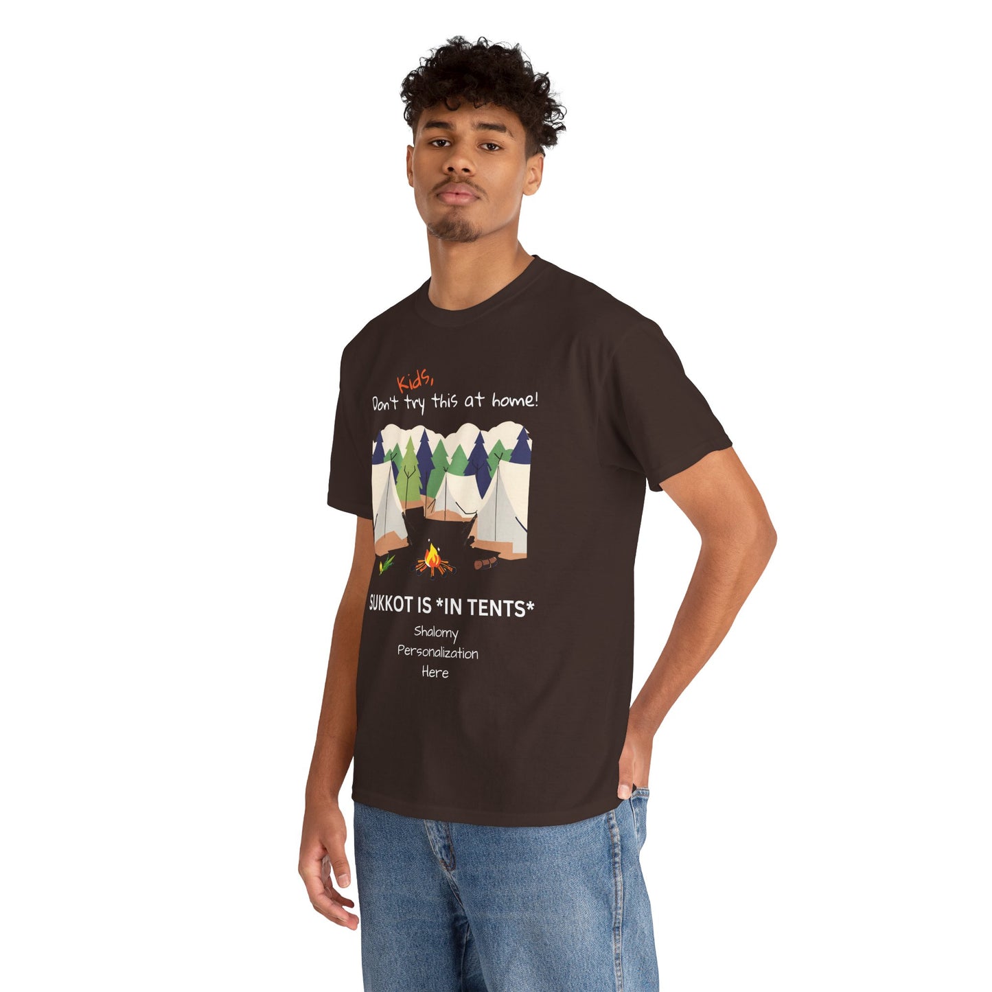 Personalized Kids, Don't Try This At Home Sukkot Shirt, dark colors
