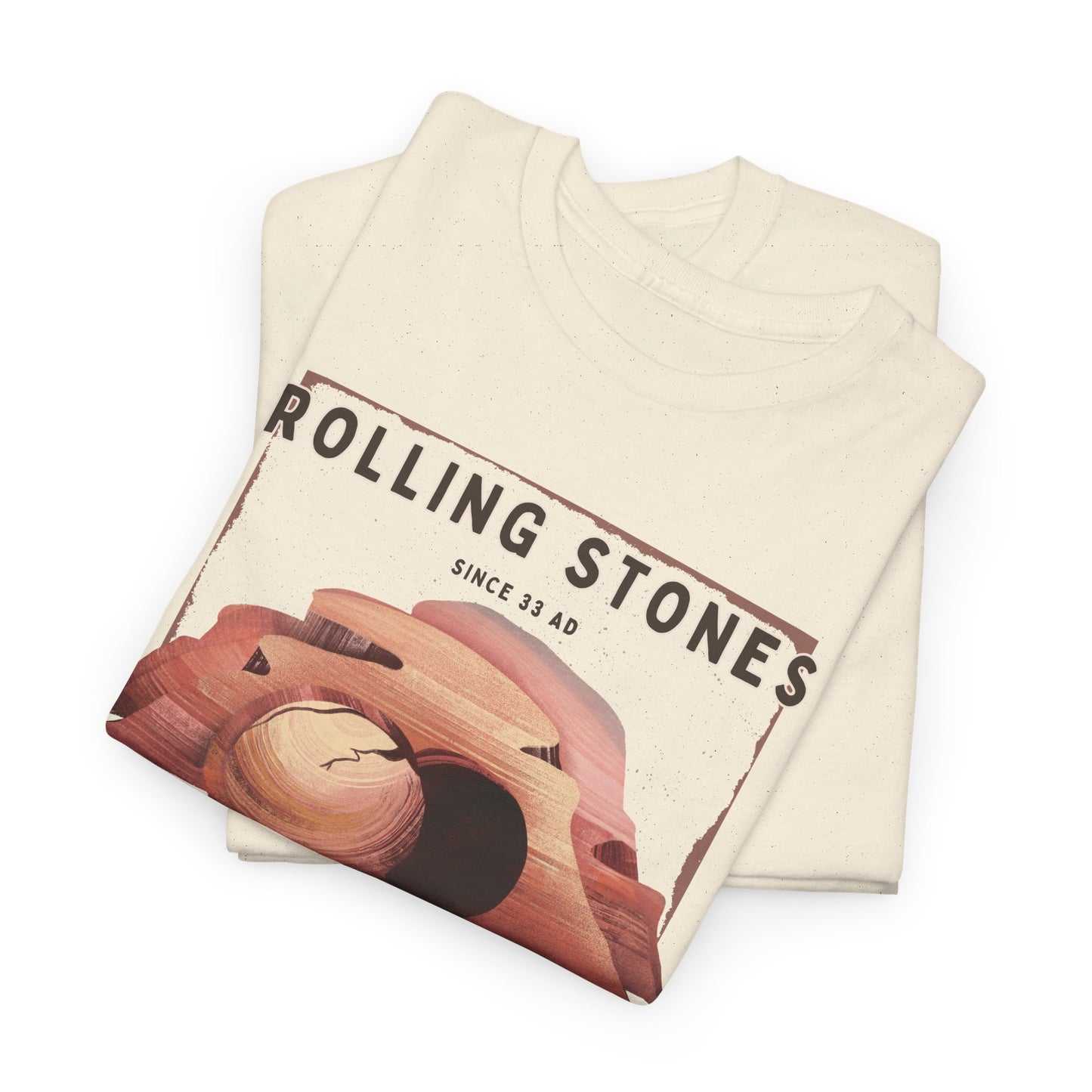 Rolling Stones Since 33 AD Biblical Graphic Tee — "Hebrew Hahas" Vintage Faith Shirt