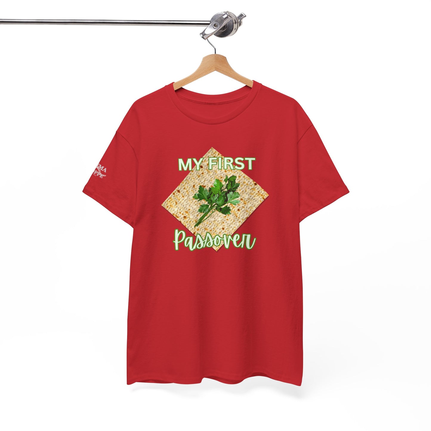 Adults My First Passover T‑Shirt — Seder Matzo & Parsley Pesach Tee