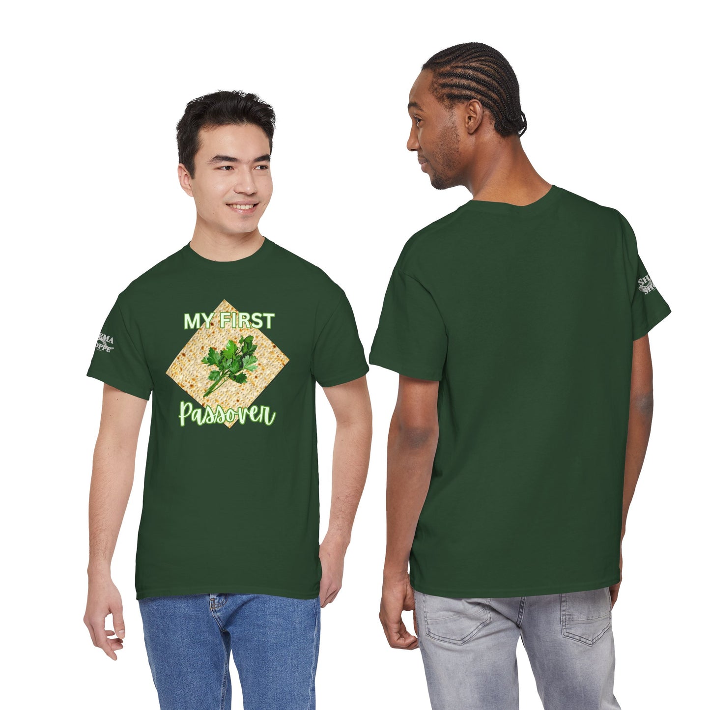 Adults My First Passover T‑Shirt — Seder Matzo & Parsley Pesach Tee