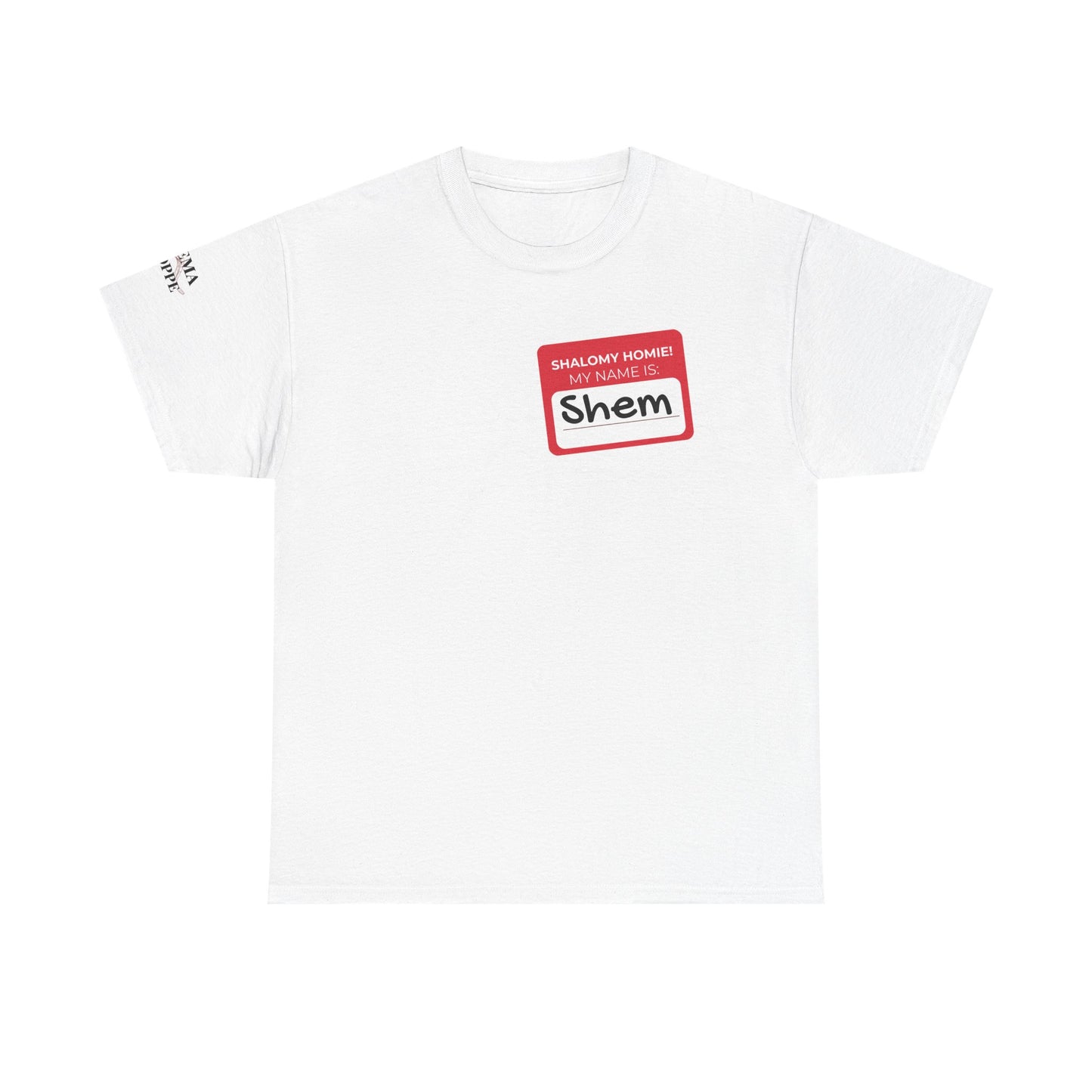 Personalizable Shalomy Homies! Name Tag Unisex Heavy Cotton Tee