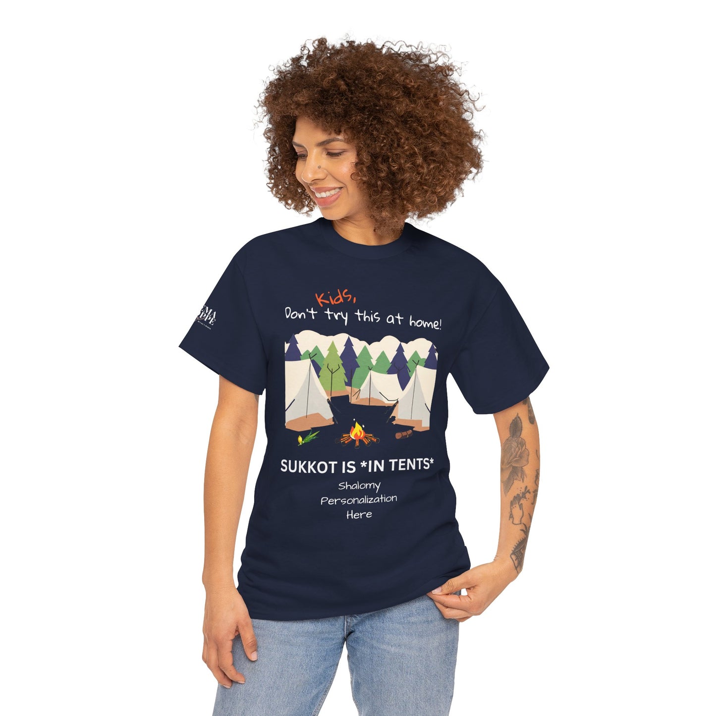 Personalized Kids, Don't Try This At Home Sukkot Shirt, dark colors