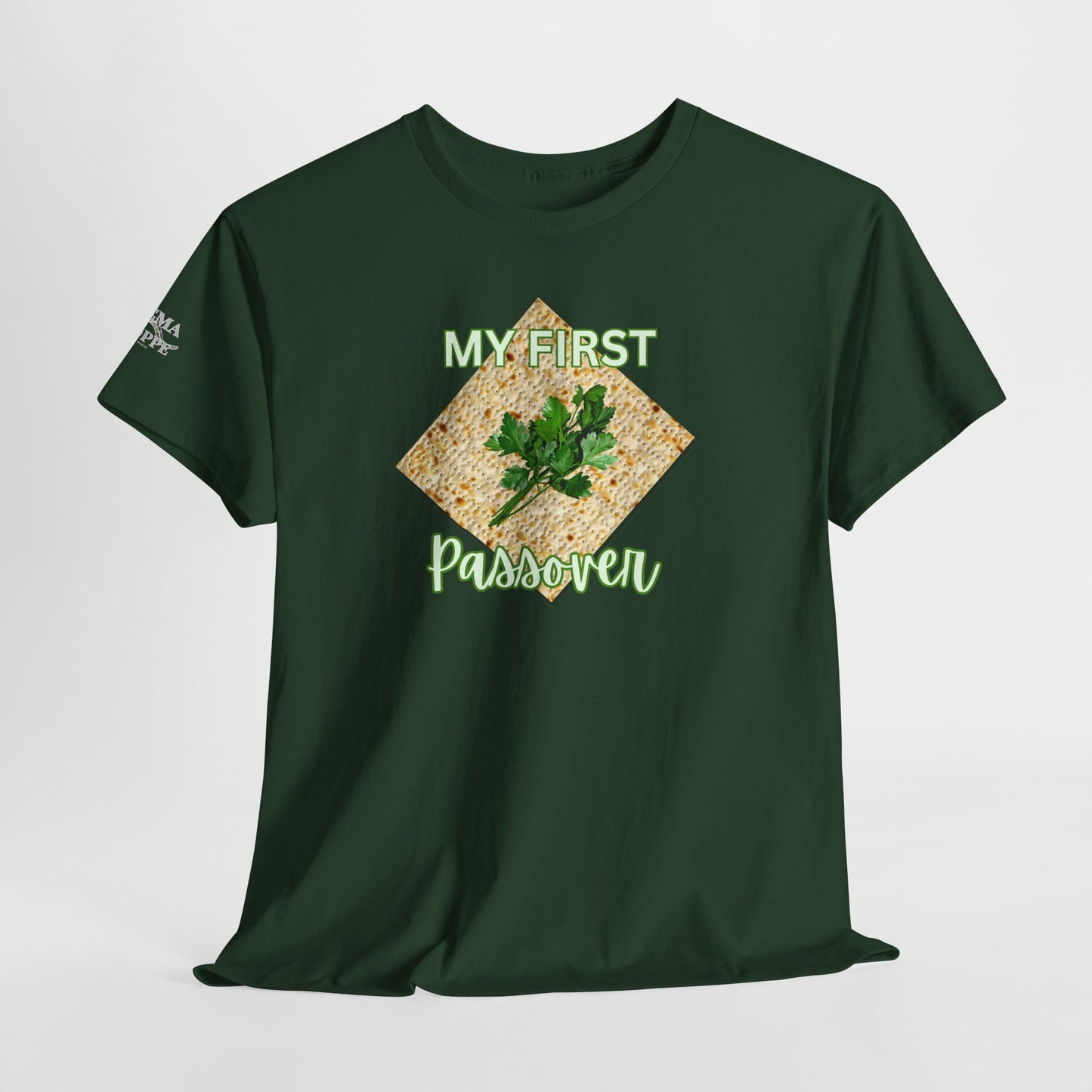 Adults My First Passover T‑Shirt — Seder Matzo & Parsley Pesach Tee