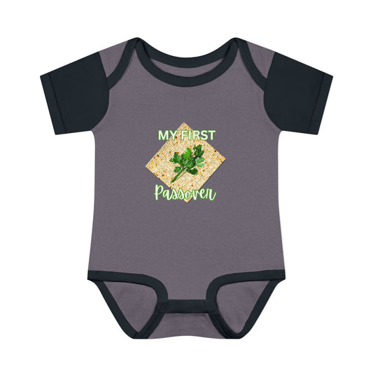 Baby Bodysuit - "My First Passover" Infant Onesie (Cute Unleavened Bread Lover Gift)