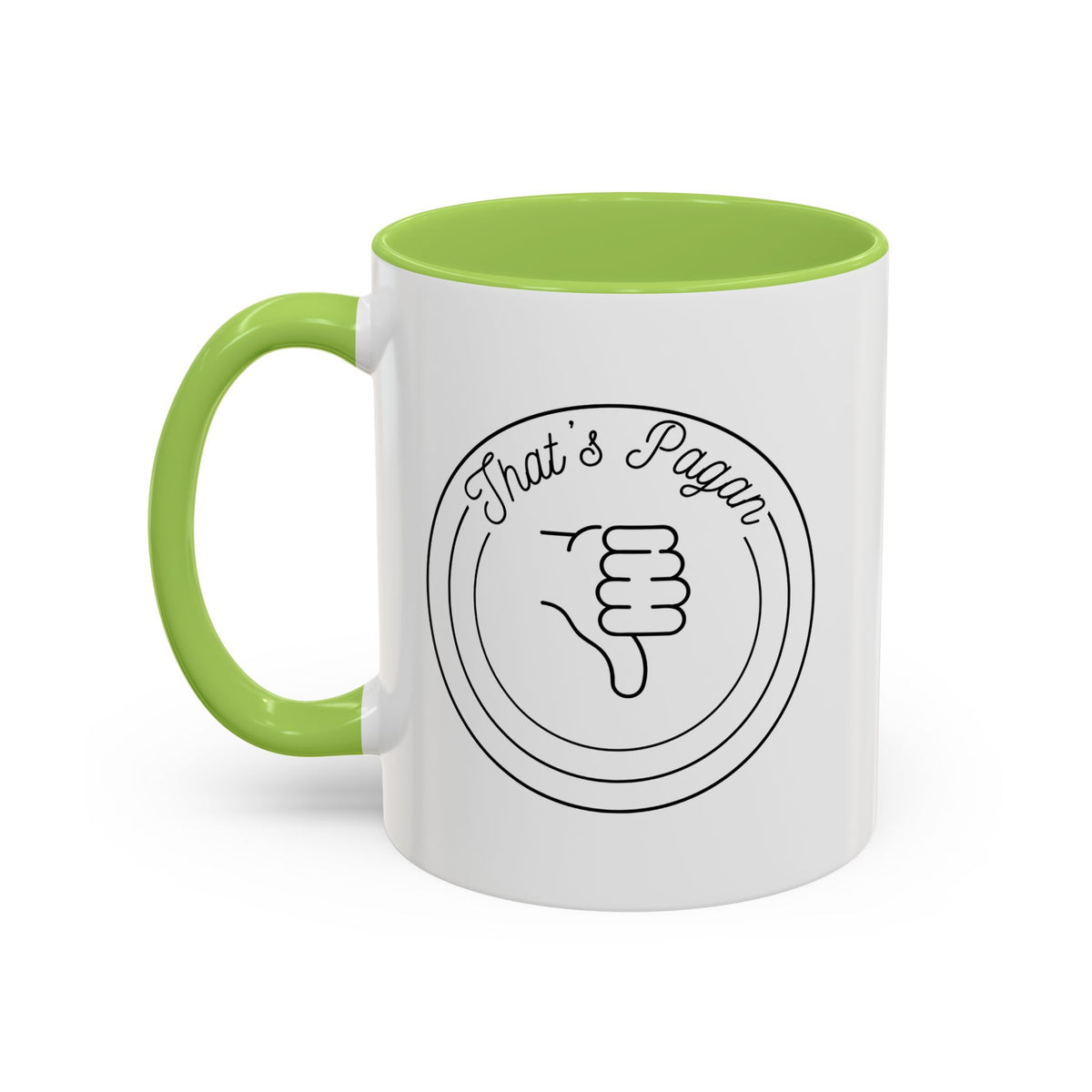 That's Pagan Thumbs Down Accent Coffee Mug