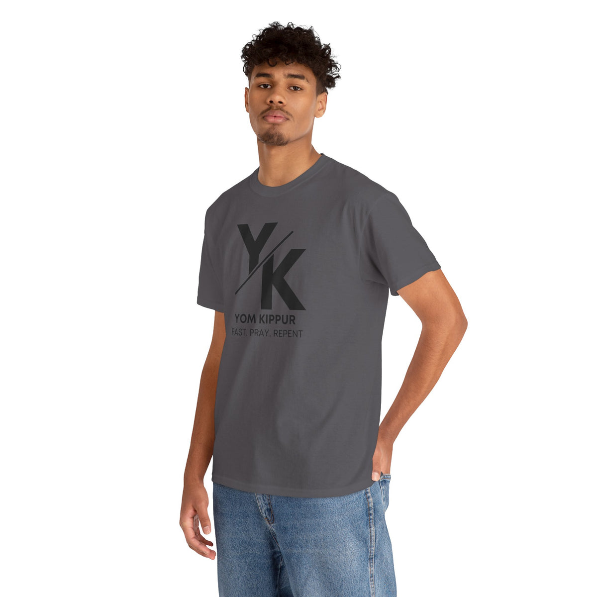 Yom Kippur Tee - "YK" Logo with "Fast. Pray. Repent." Set-Apart Biblical Day of Atonement T-Shirt