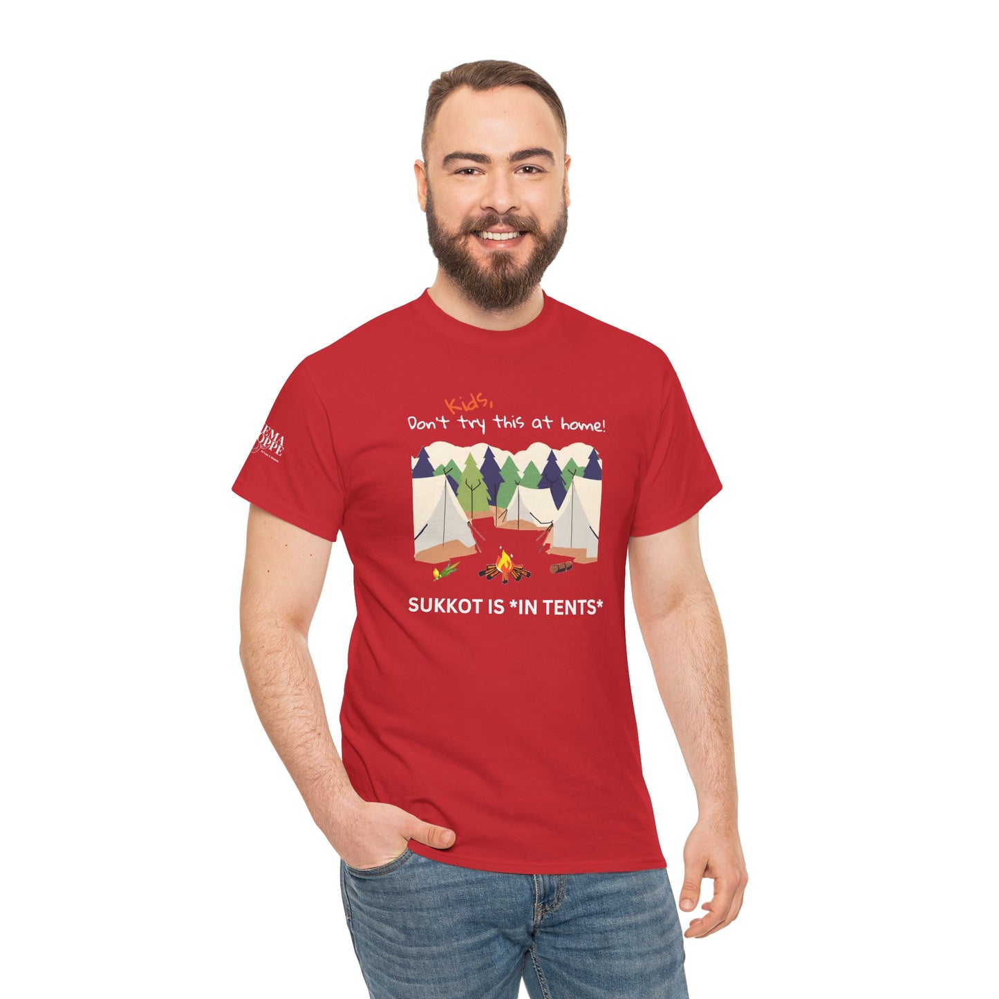 Kids, Don't Try This At Home Sukkot Shirt (dark colors)