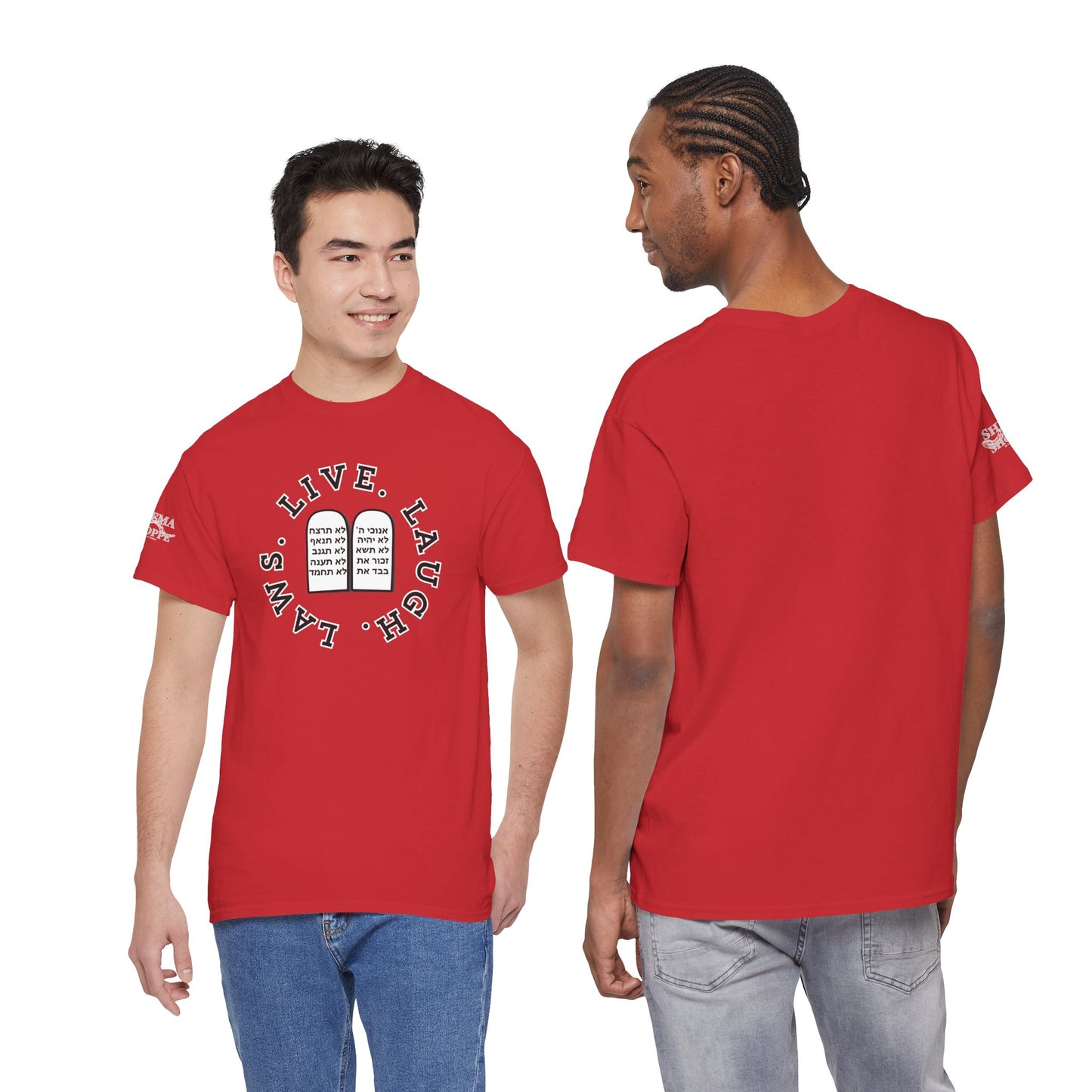 Live Laugh Laws T‑Shirt — Legal Humor Tee with Open Book Graphic