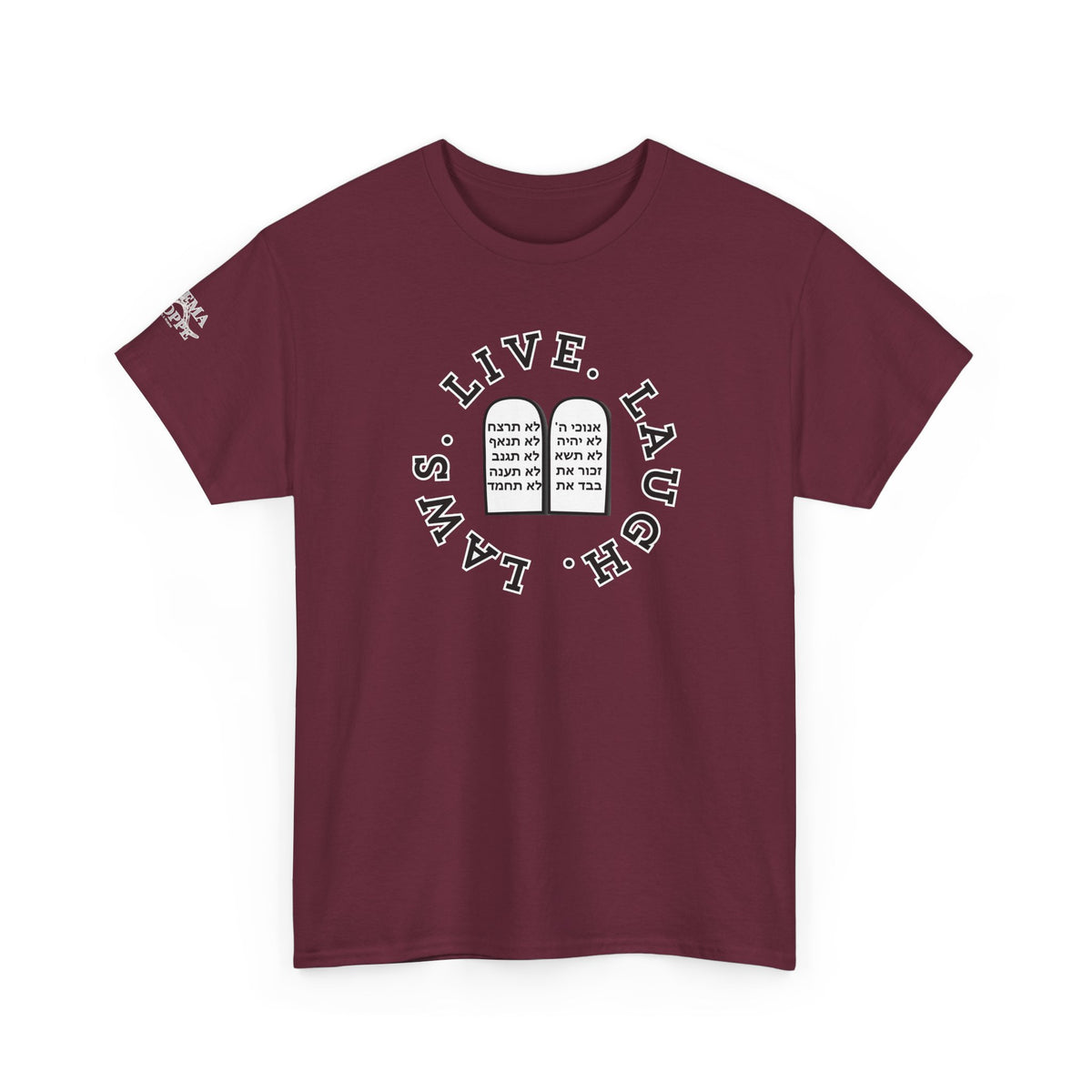 Live Laugh Laws T‑Shirt — Legal Humor Tee with Open Book Graphic
