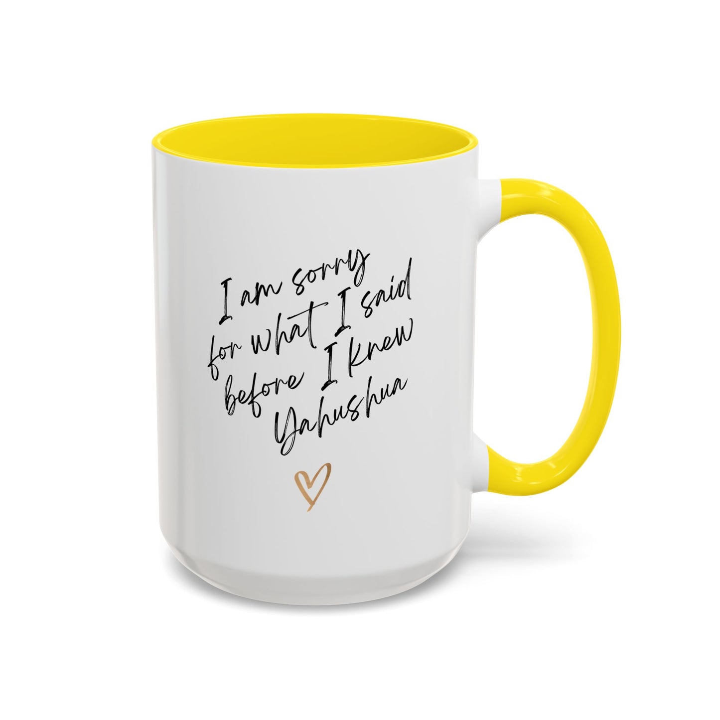 I'm Sorry (Yahushua) Accent Coffee Mug (11, 15oz)